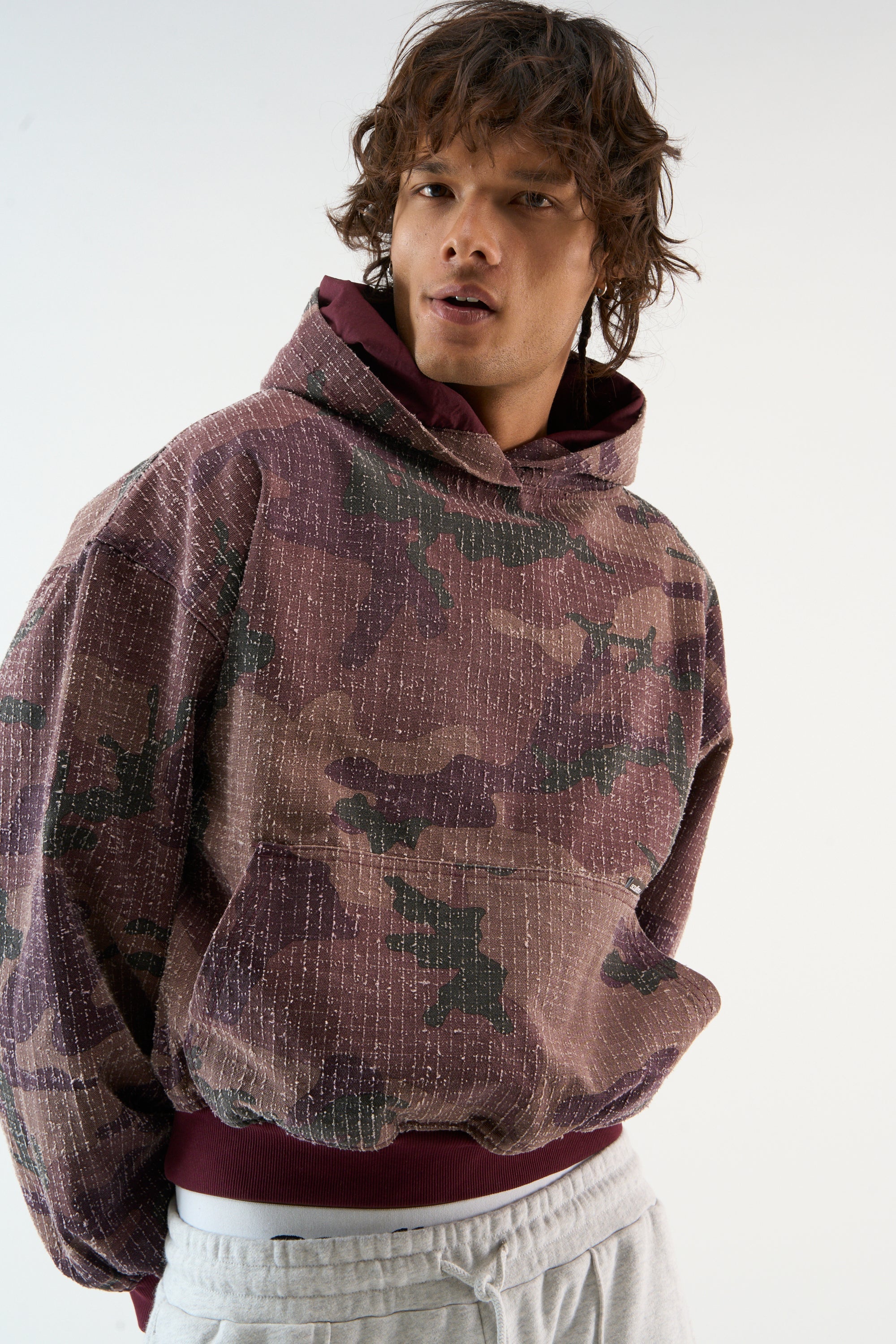 Ripstop Burgundy Hoodie