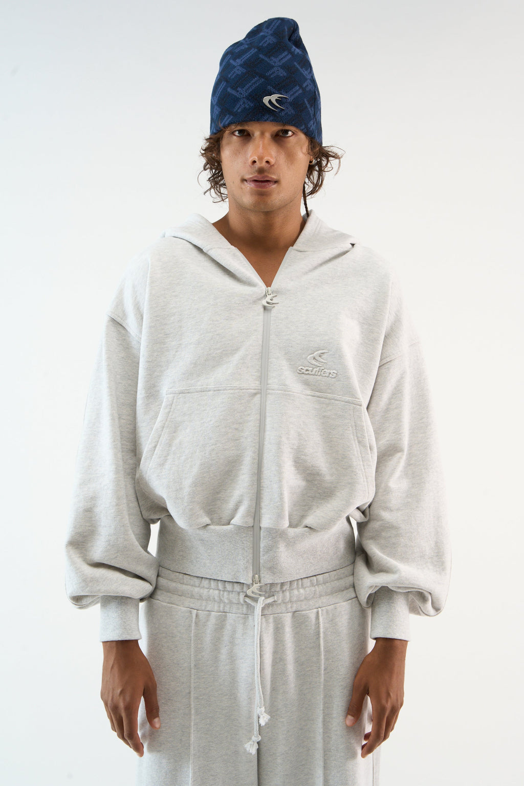 Monogram Navy Beanie