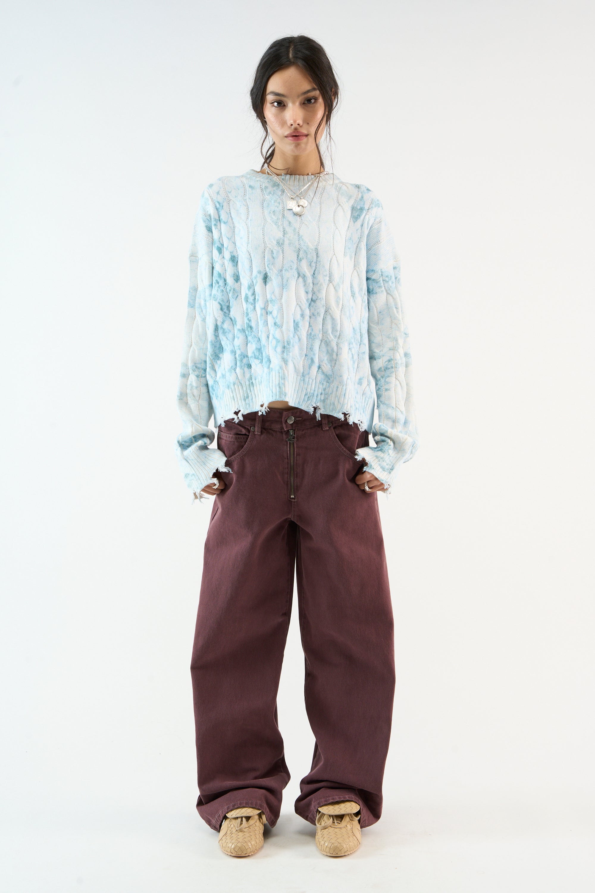 Trench Blue Snake Knit