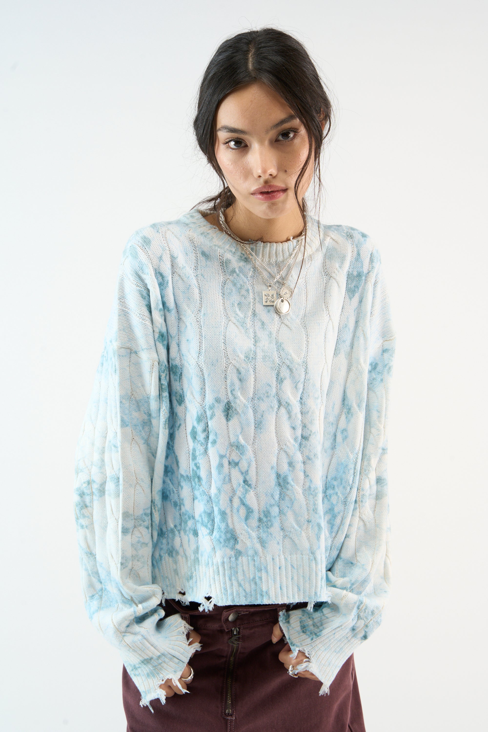 Trench Blue Snake Knit