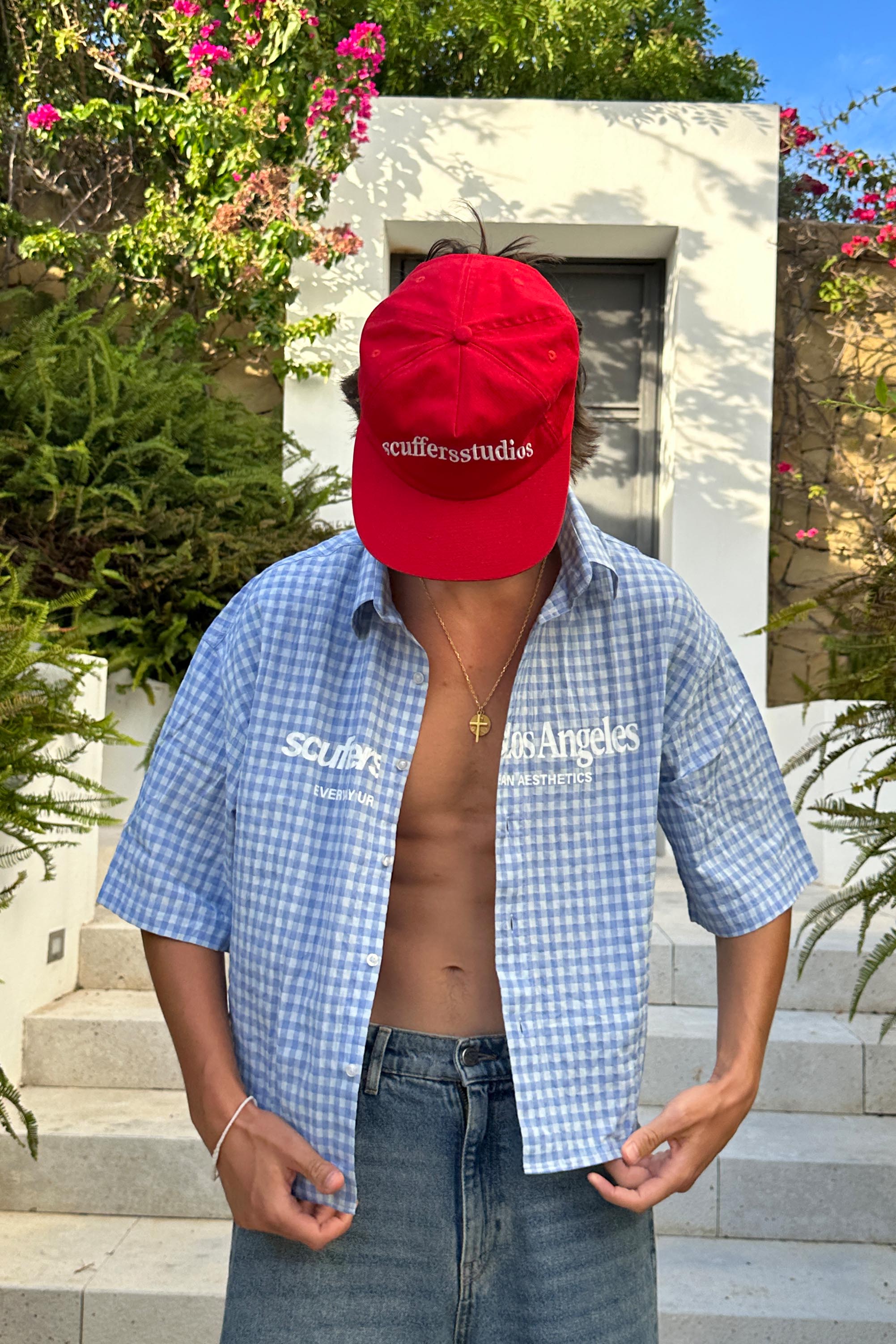 Not LA Yet Blue Checkered Shirt