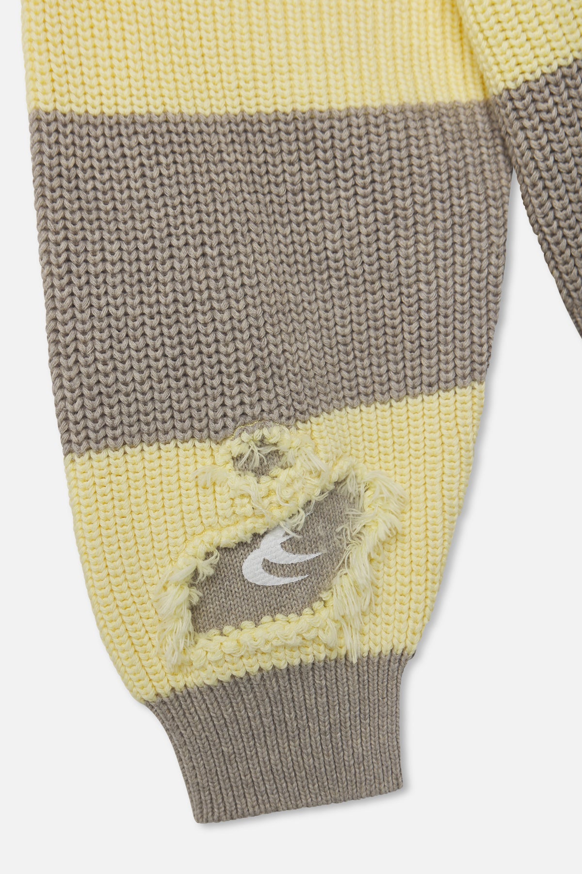 Hole Yellow & Grey Knit