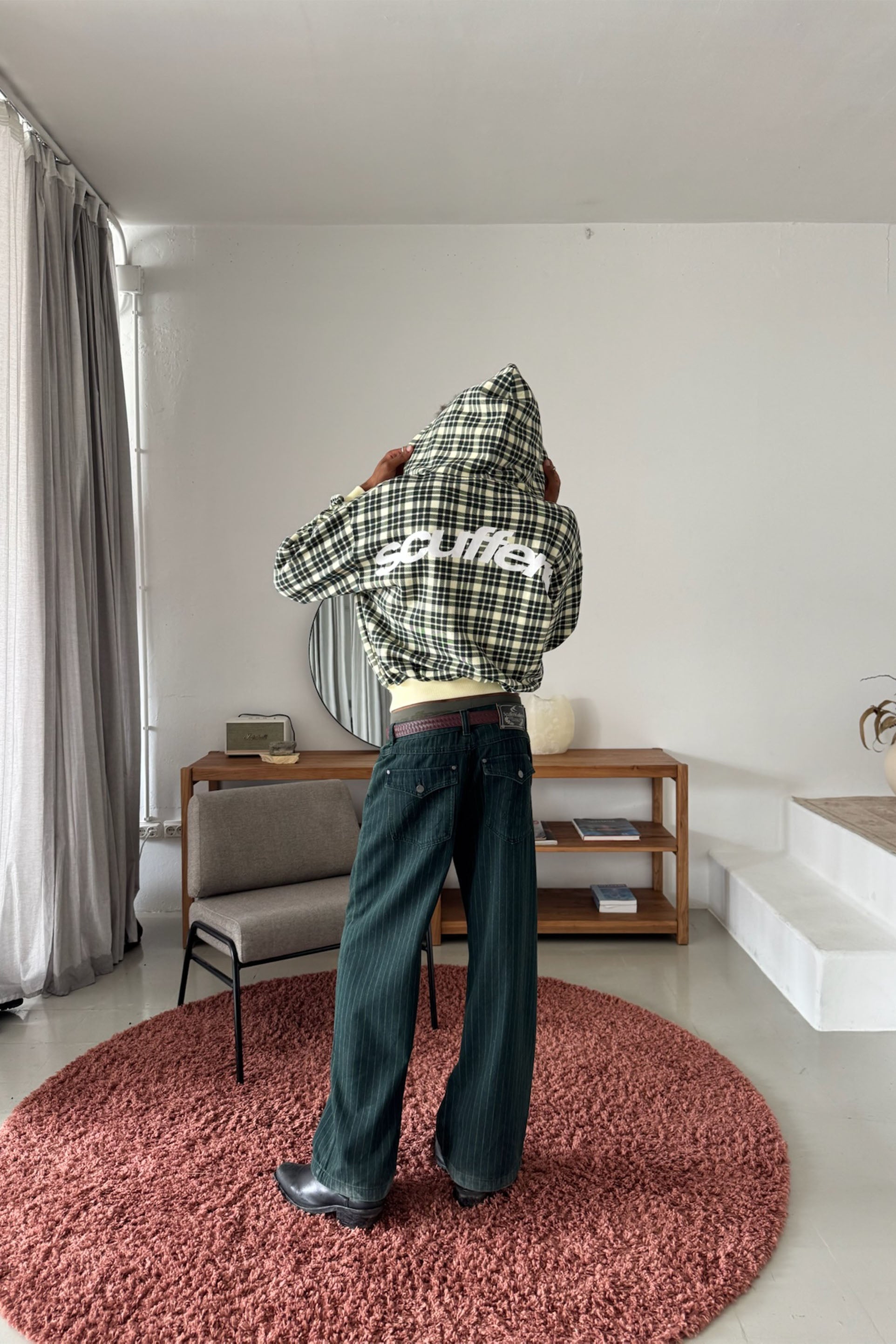 Scff Green Checks Zipper