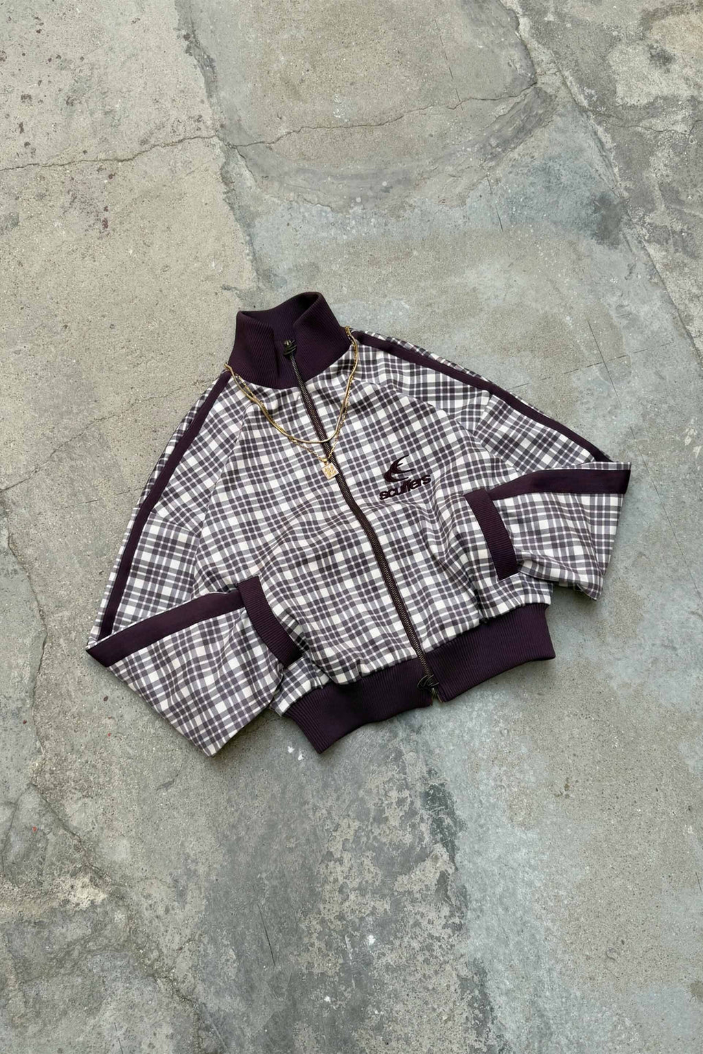 Mice Burgundy Zipper