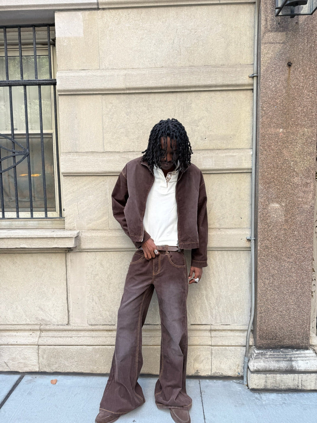 Corduroy Flared Brown Jacket