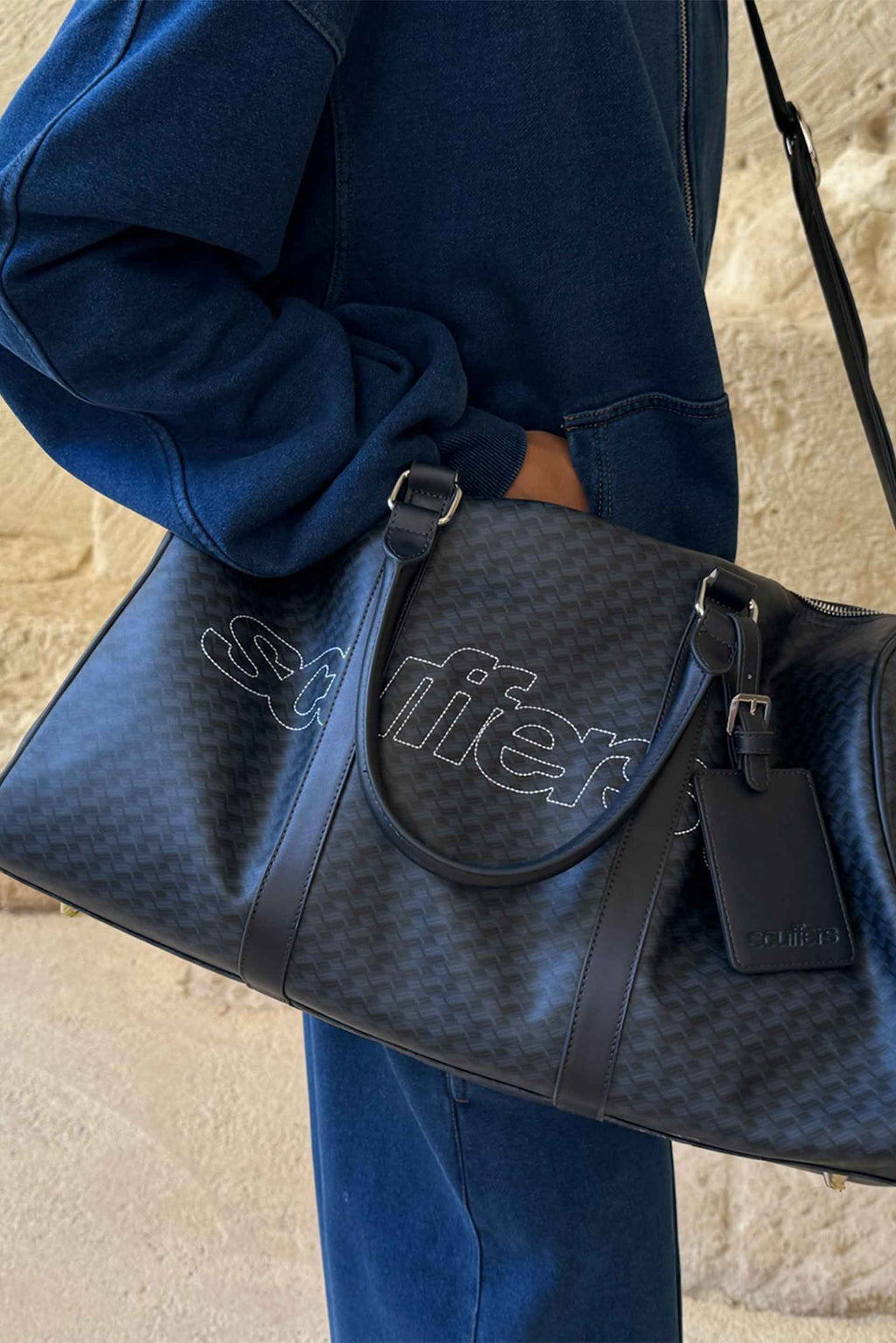 Monogram Navy Duffle Bag