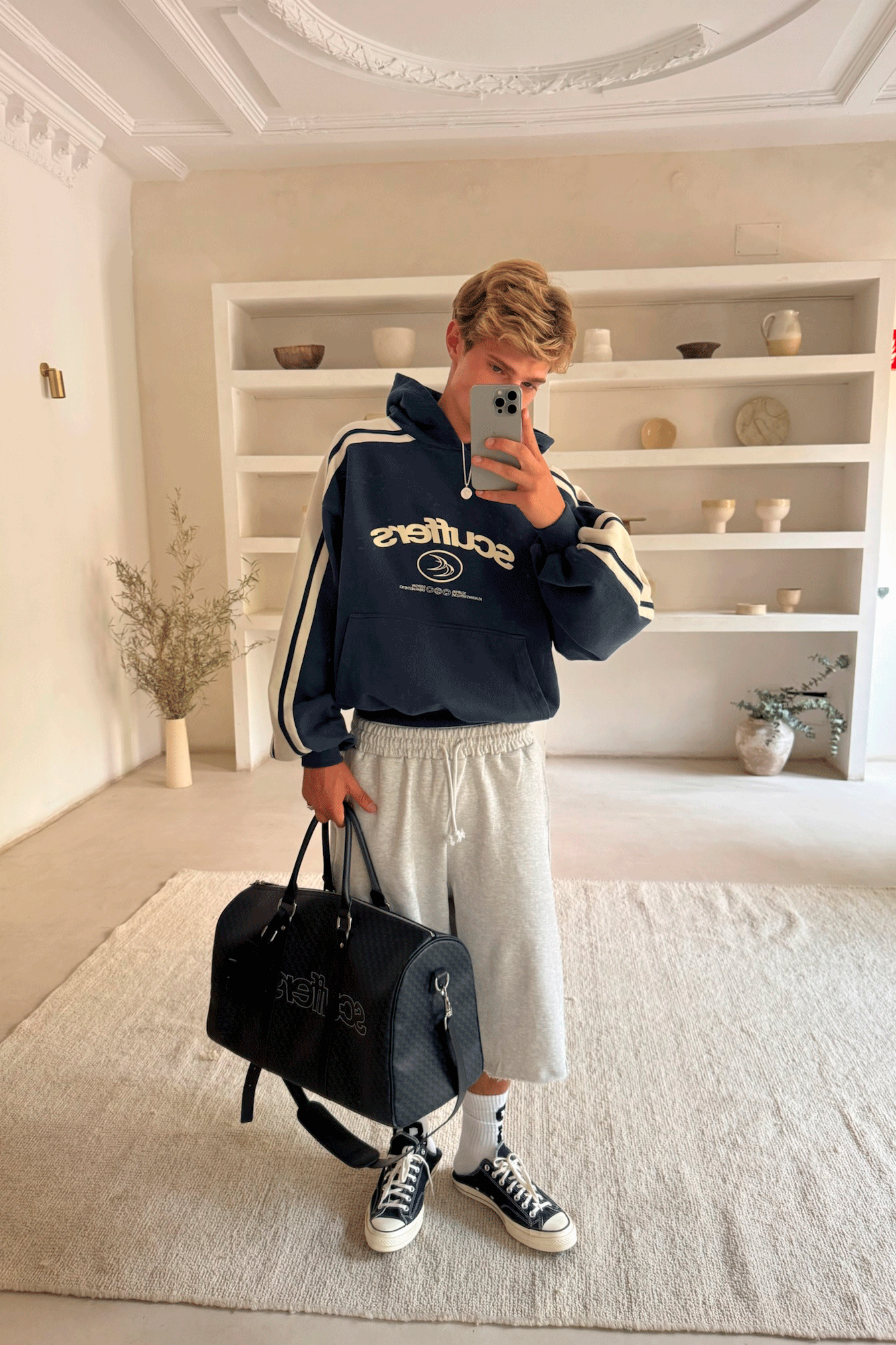 Monogram Navy Duffle Bag