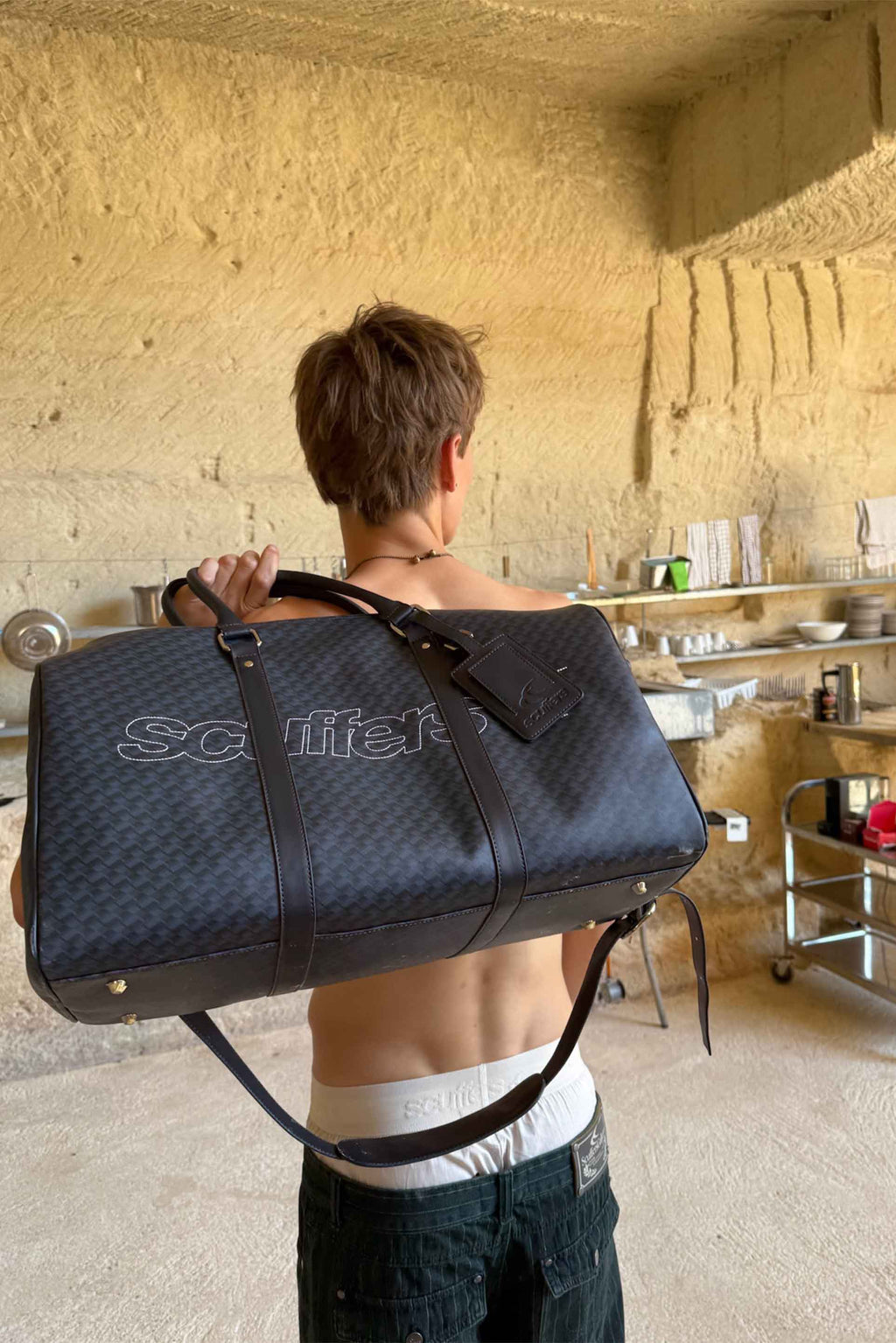 Monogram Navy Duffle Bag