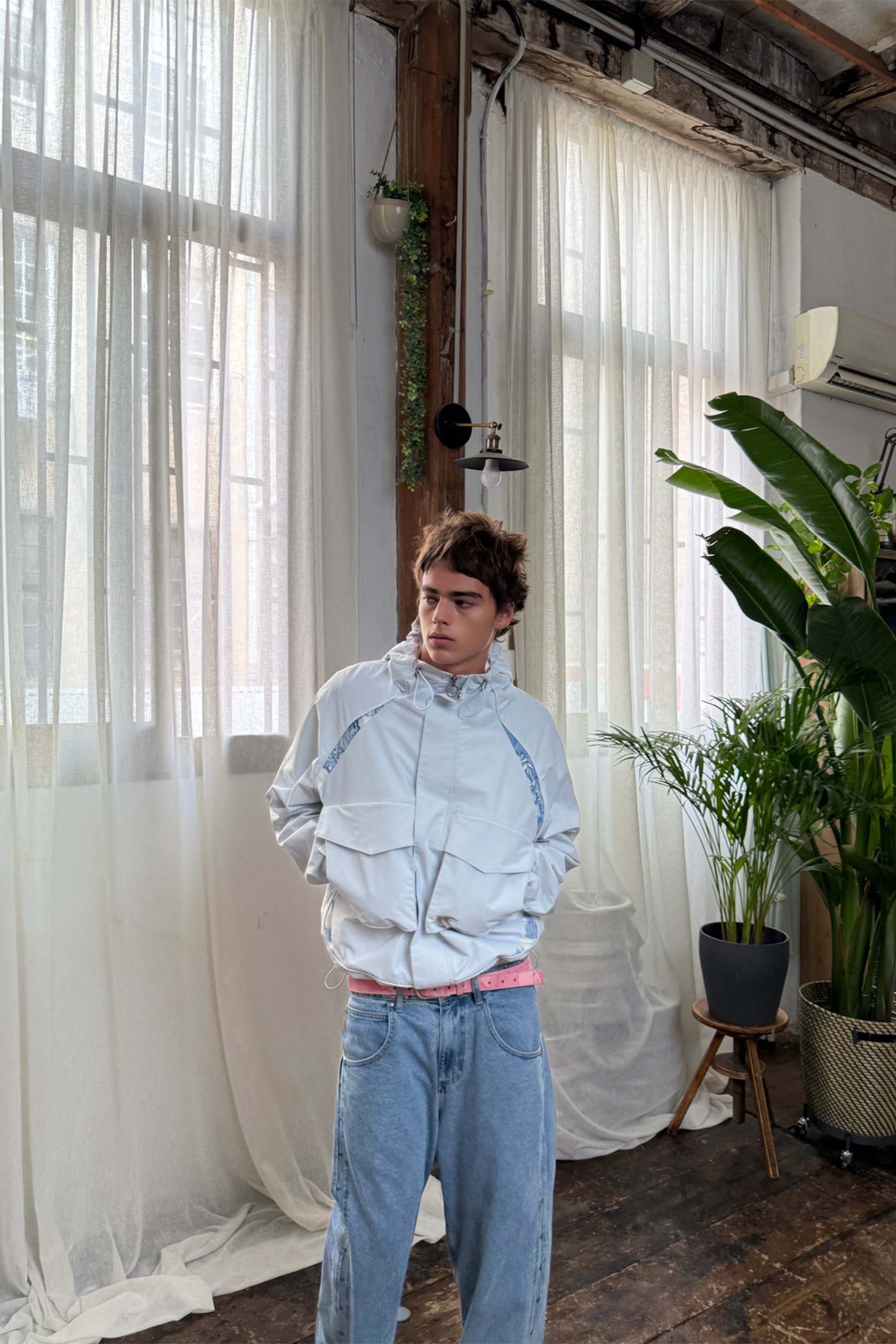 New Essential Light Blue Windbreaker