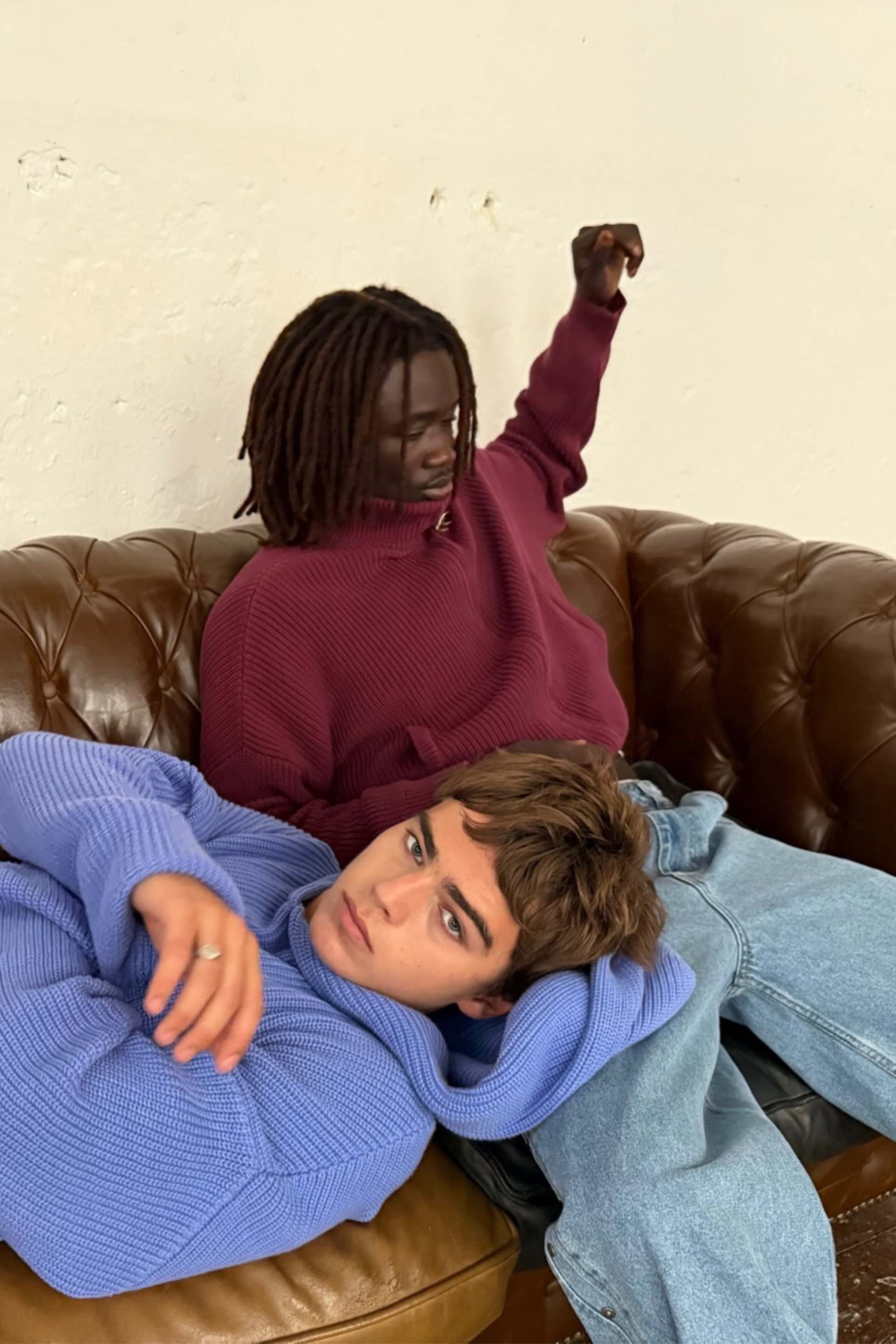 Delore Burgundy Knit Zipper