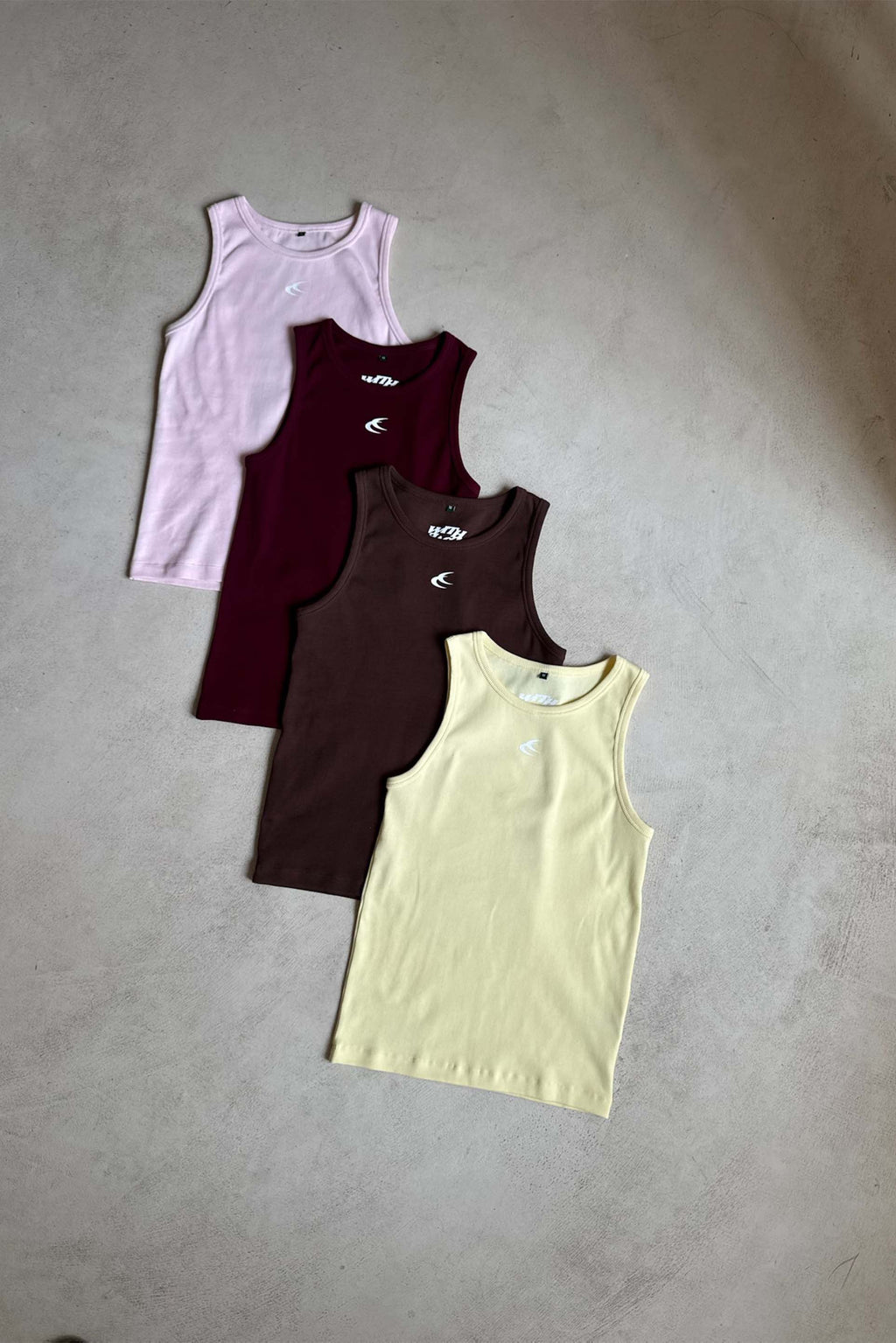Burgundy & Pink Canale Scff Tank Top Pack