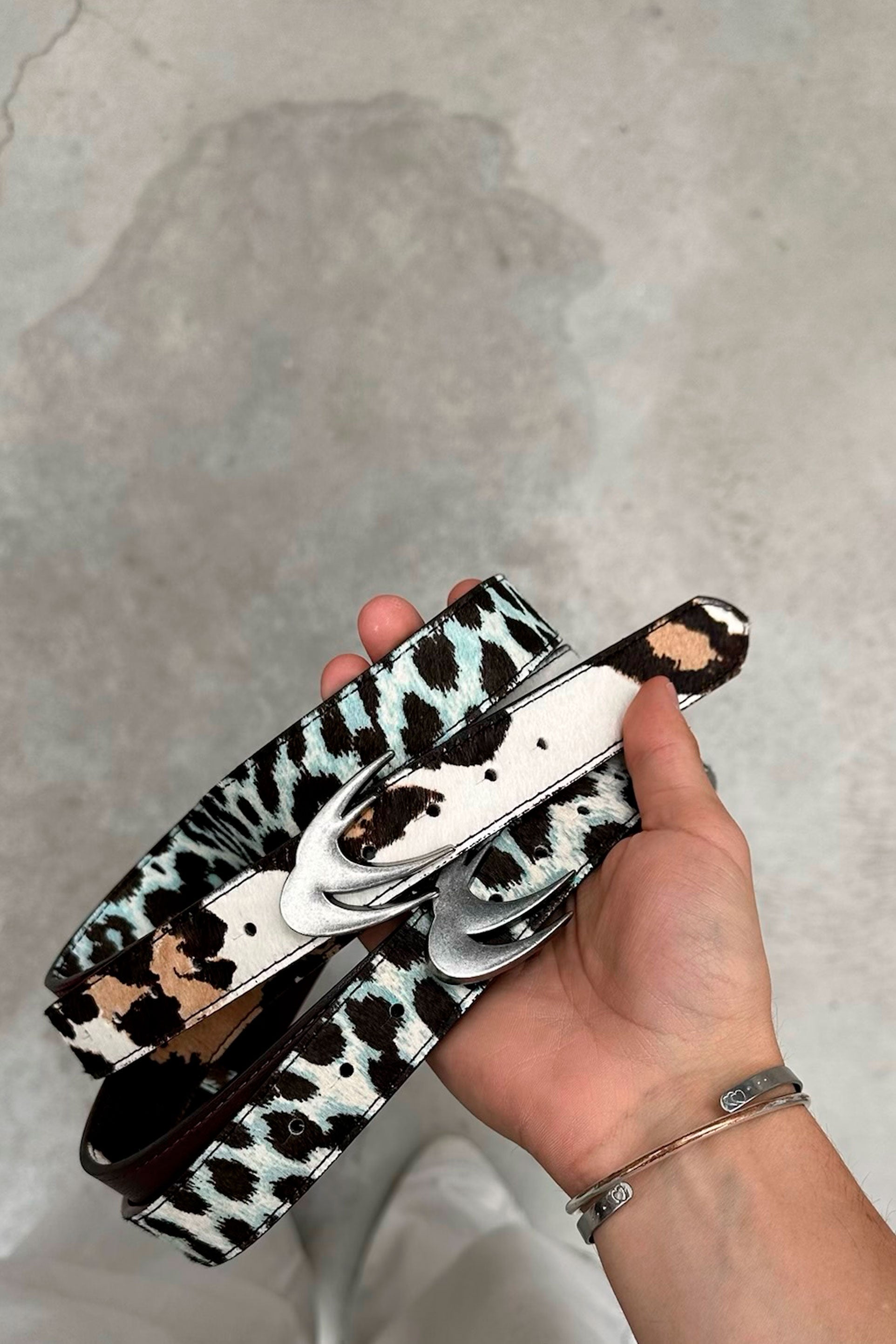 White Leopard Belt