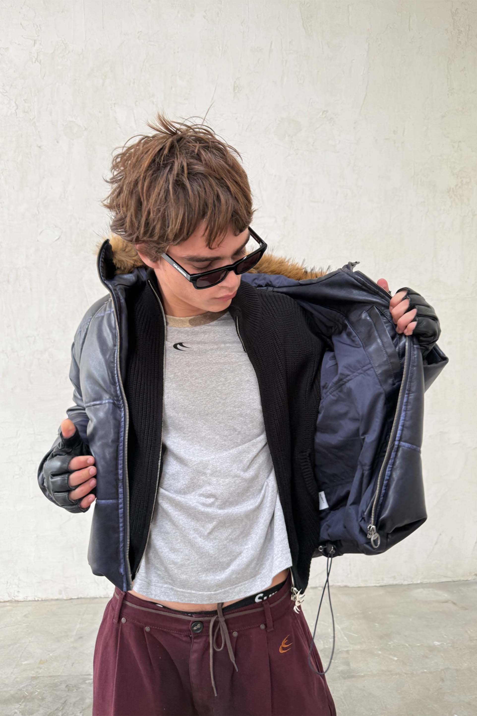 Raw Dark Puffer Jacket