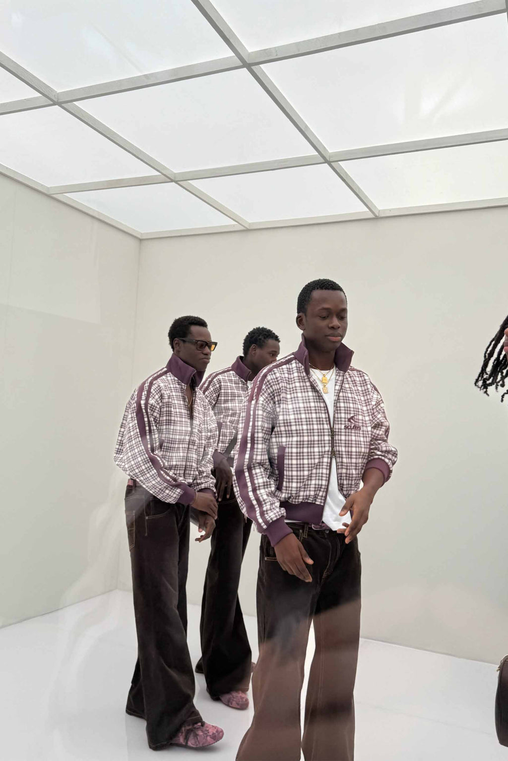 Mice Burgundy Zipper