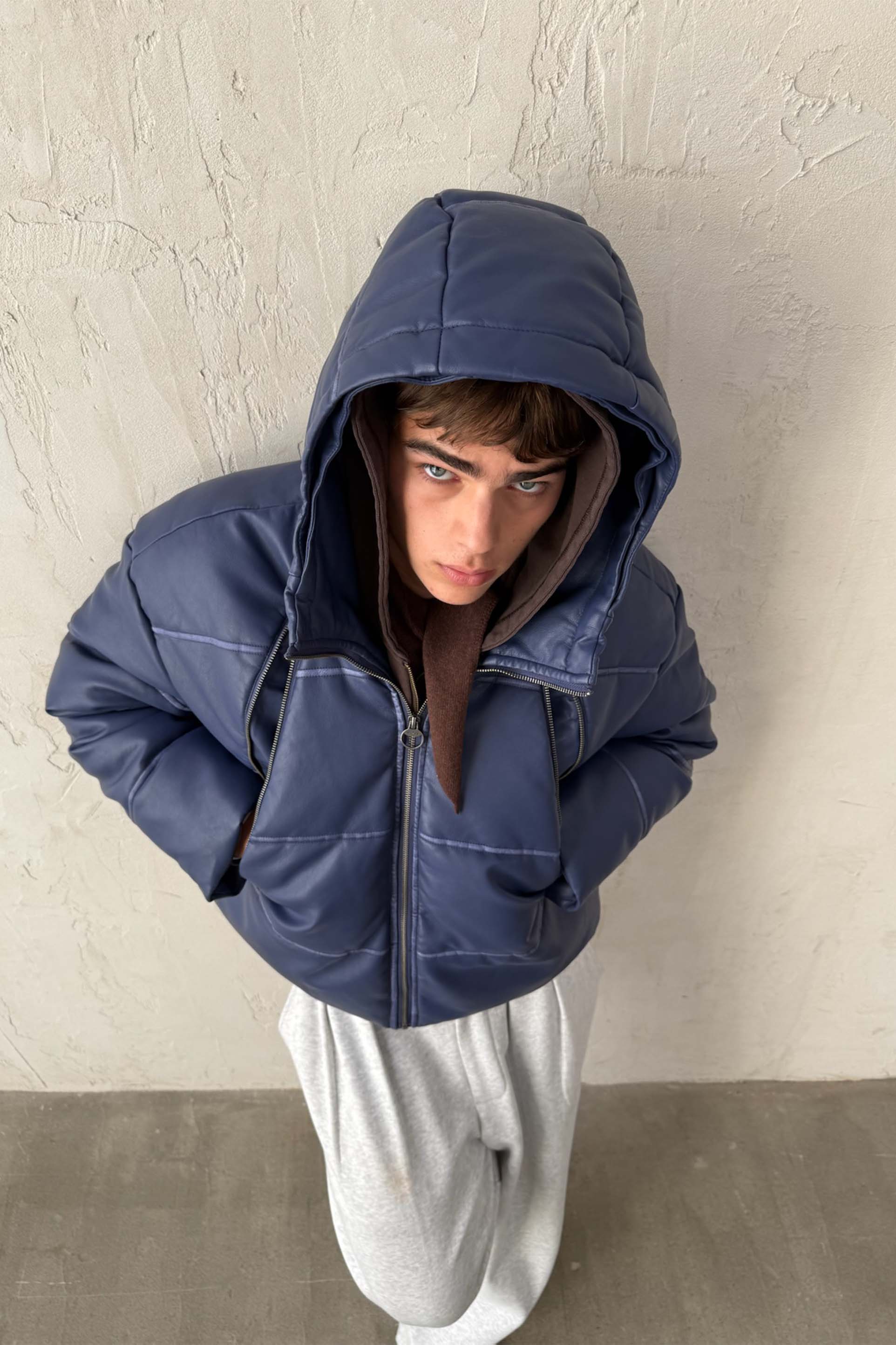 Raw Royal Blue Puffer Jacket