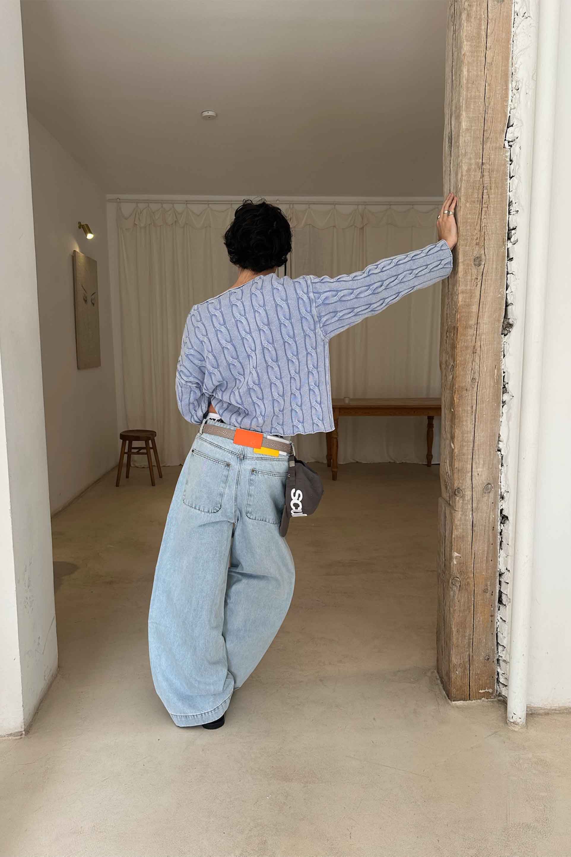 Tropical Light Blue Pants