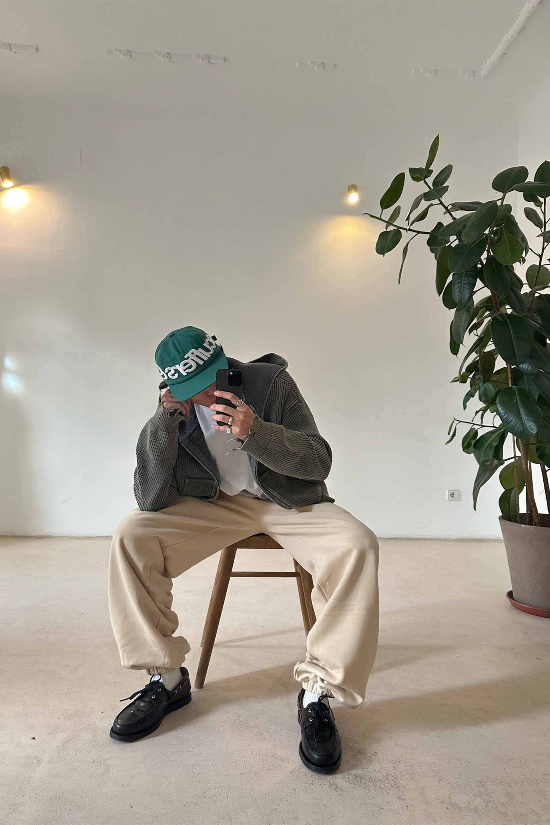 Buzz Dusty Green Knit Zipper