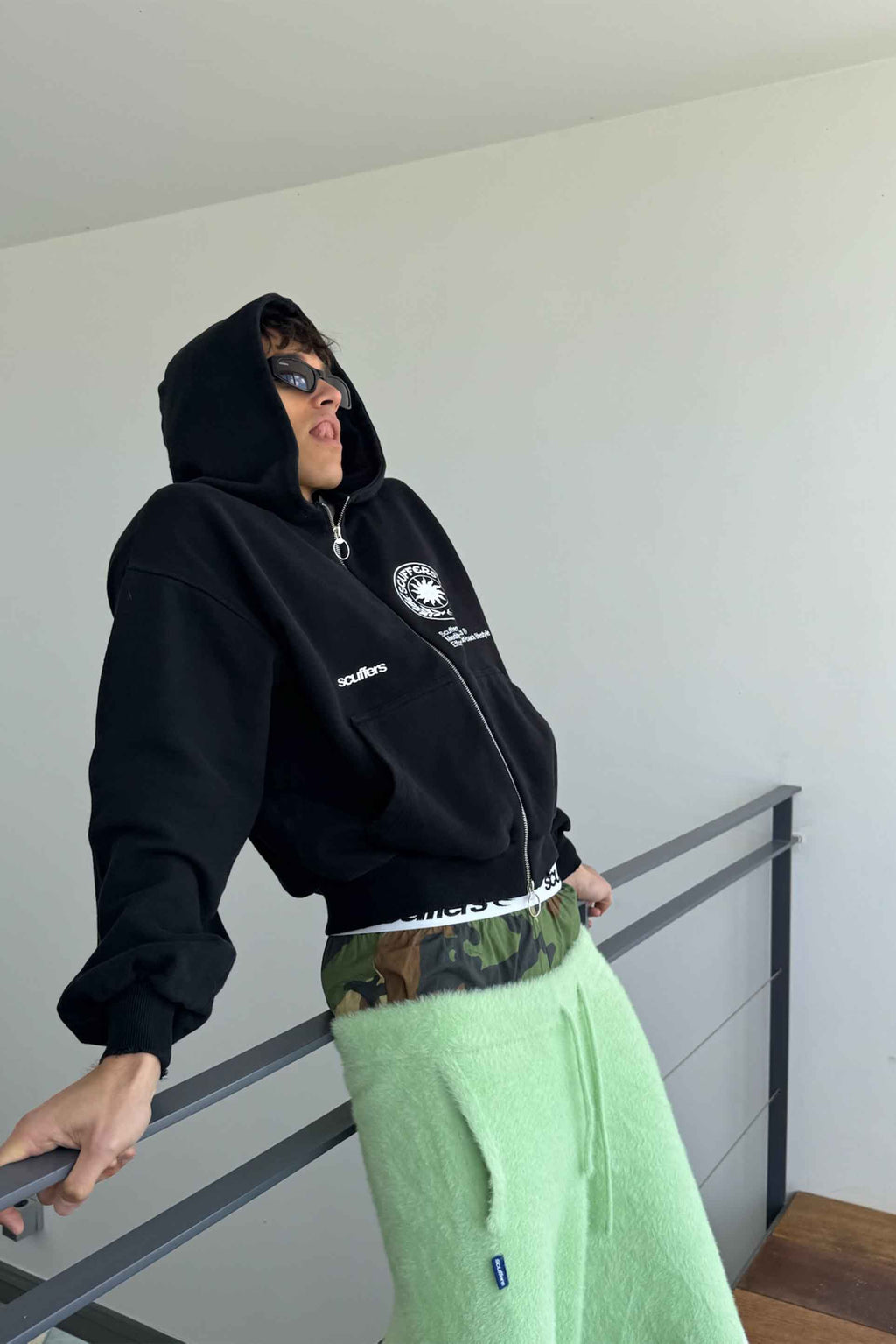 Champ Black Zipped Hoodie