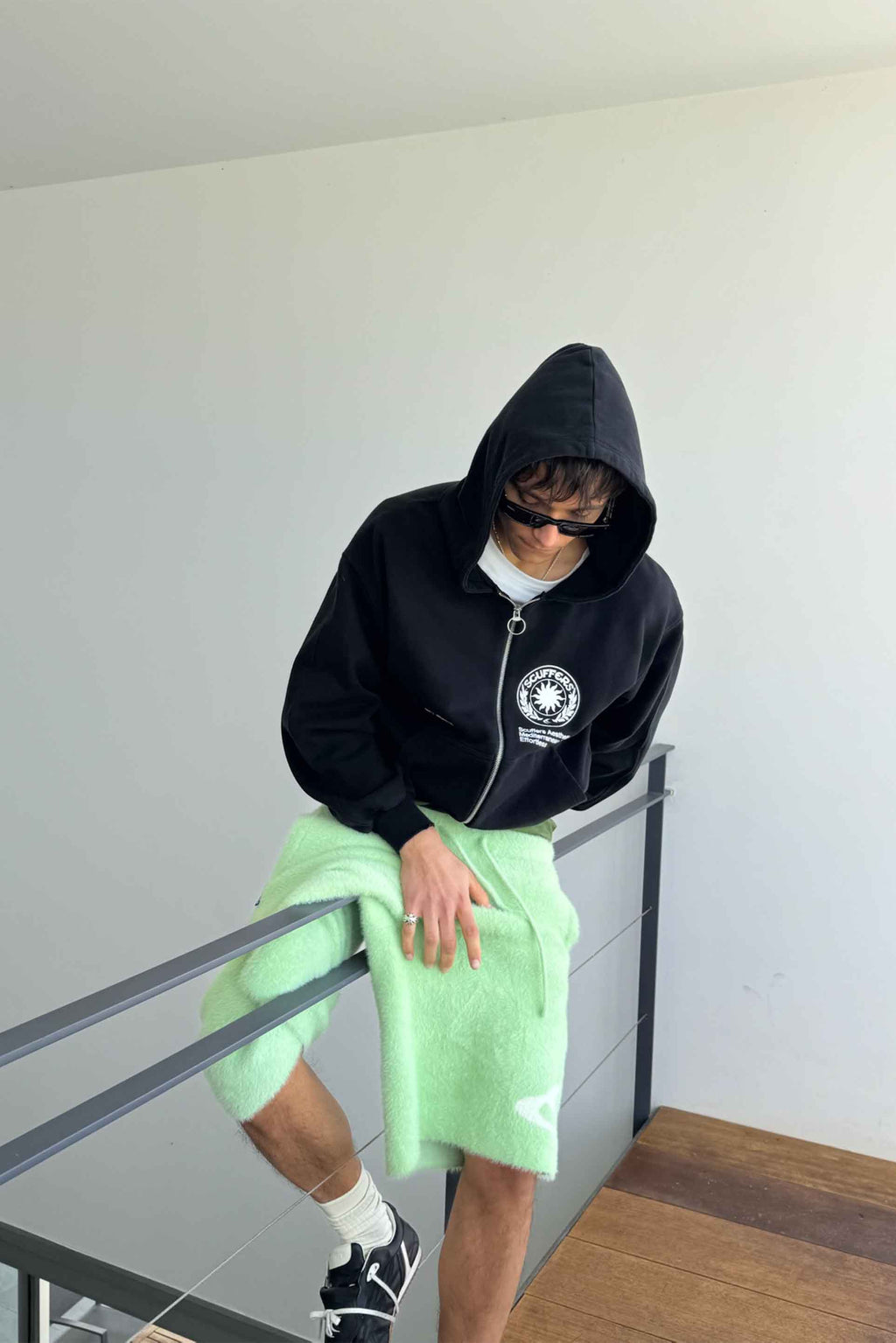 Champ Black Zipped Hoodie