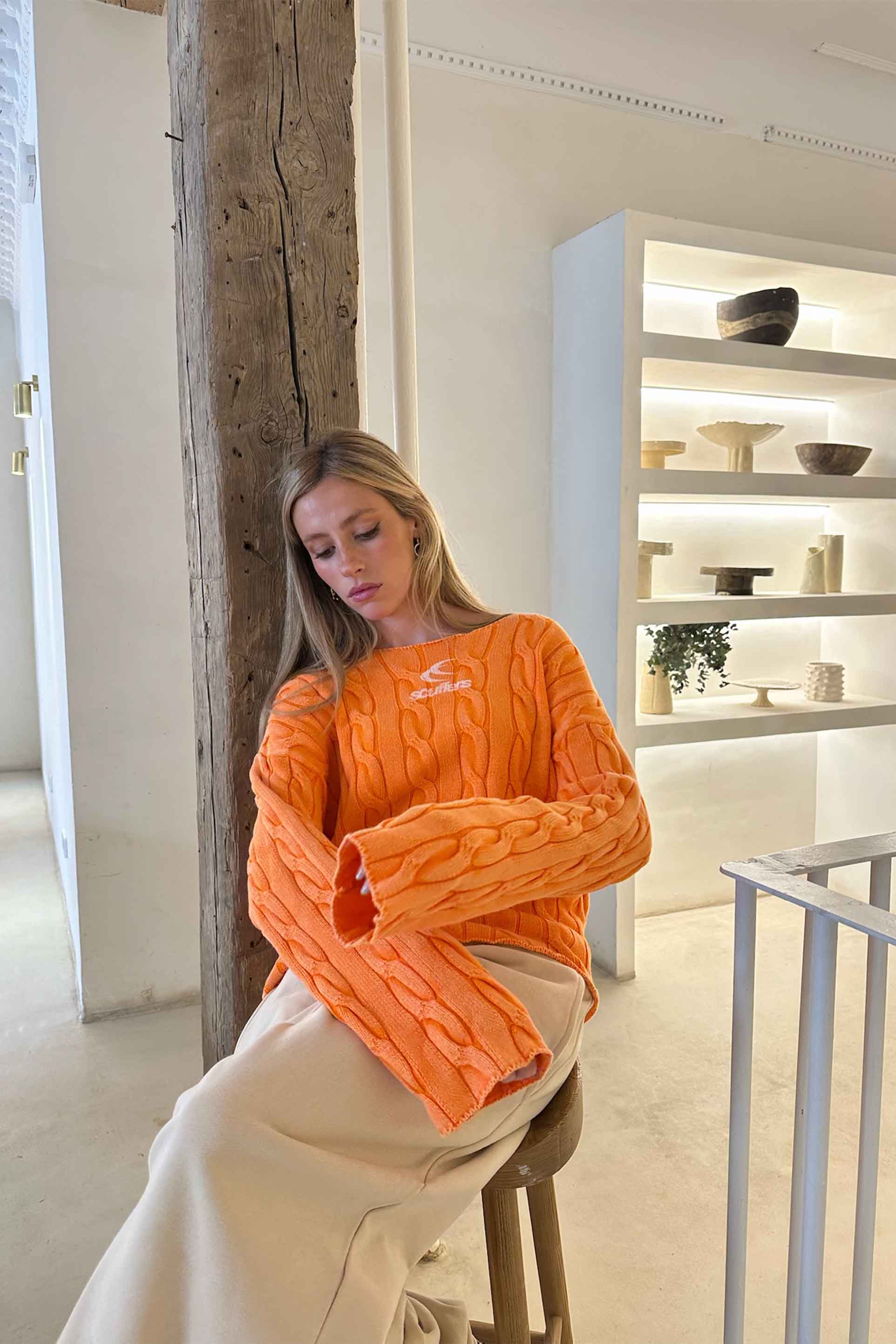 New Trench Orange Knit