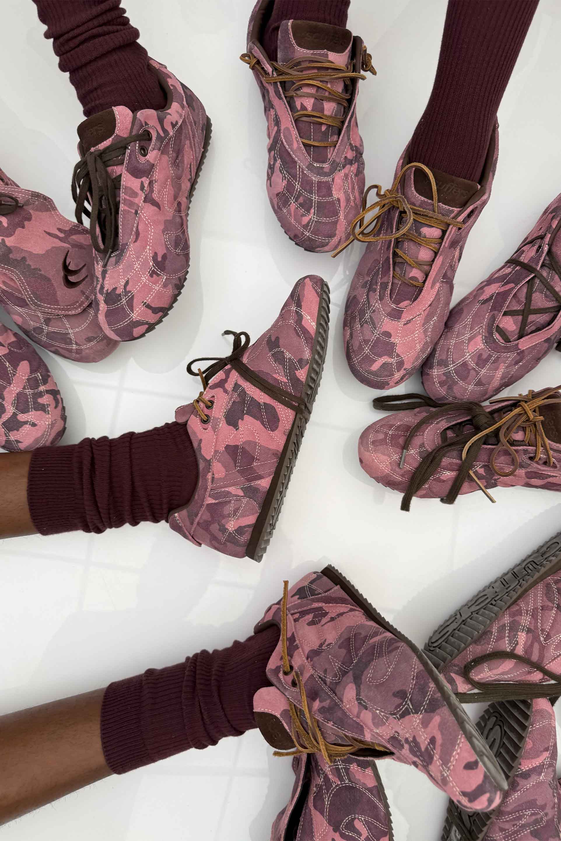 Iconic Wine Camo Sneaker