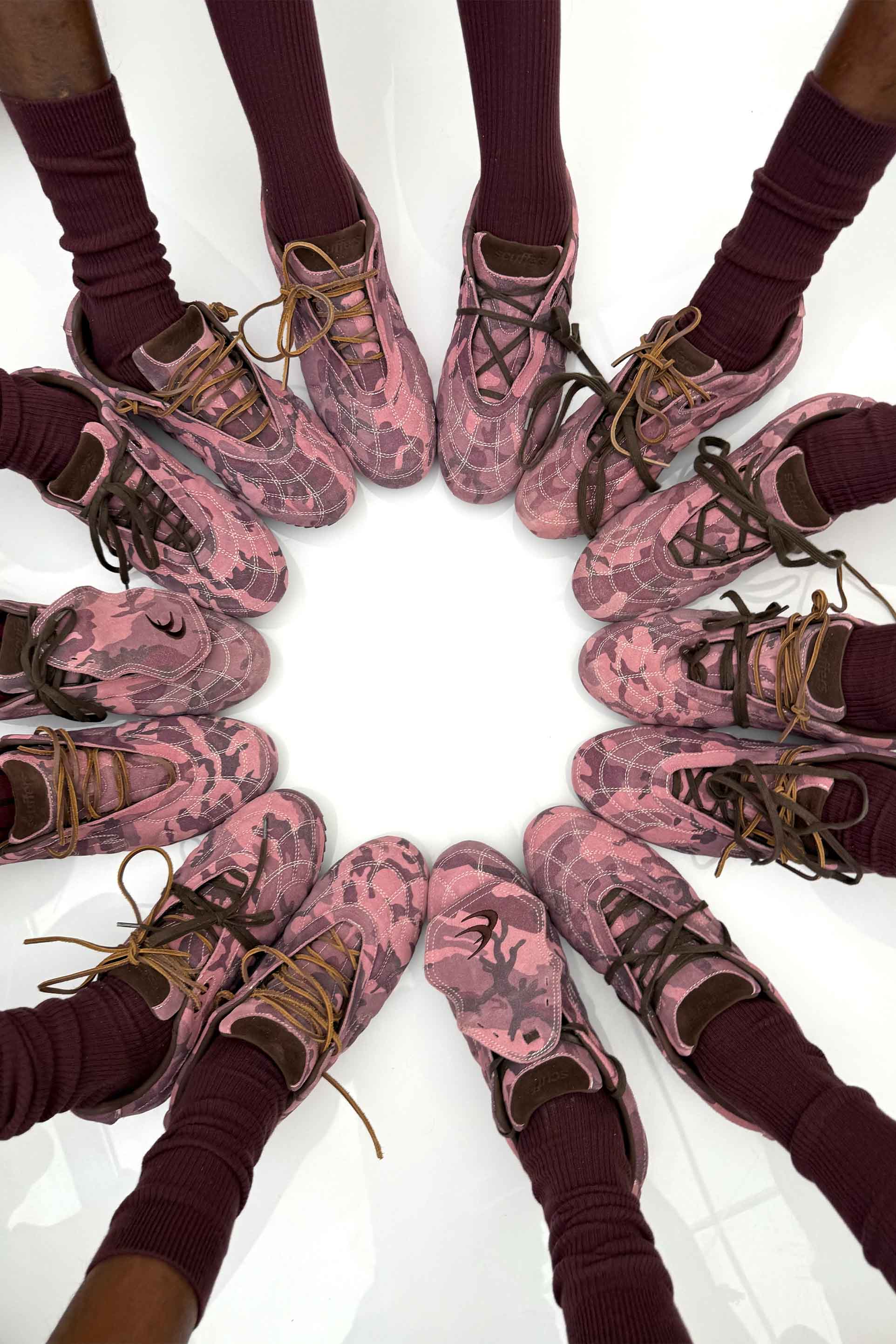 Iconic Wine Camo Sneaker