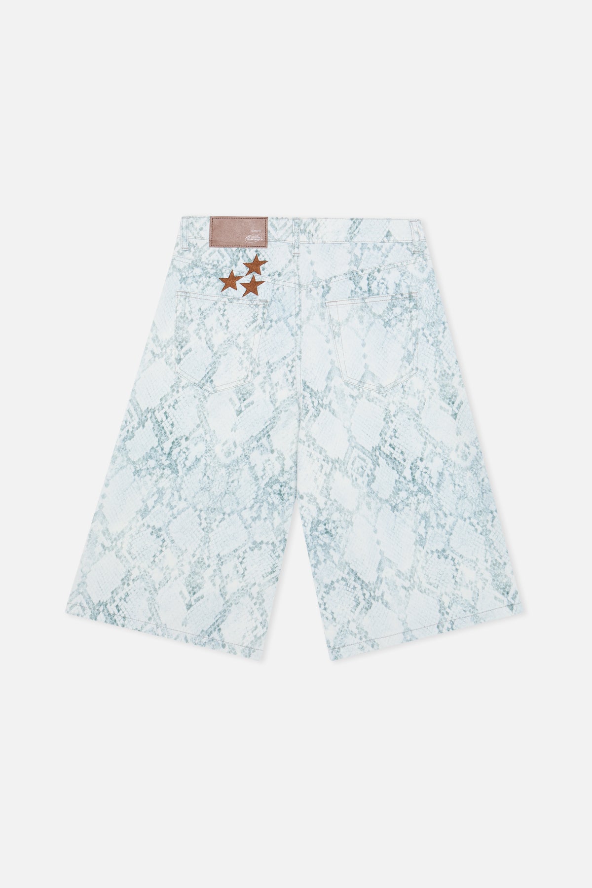 Jumbo Light Blue Snakeprint Shorts