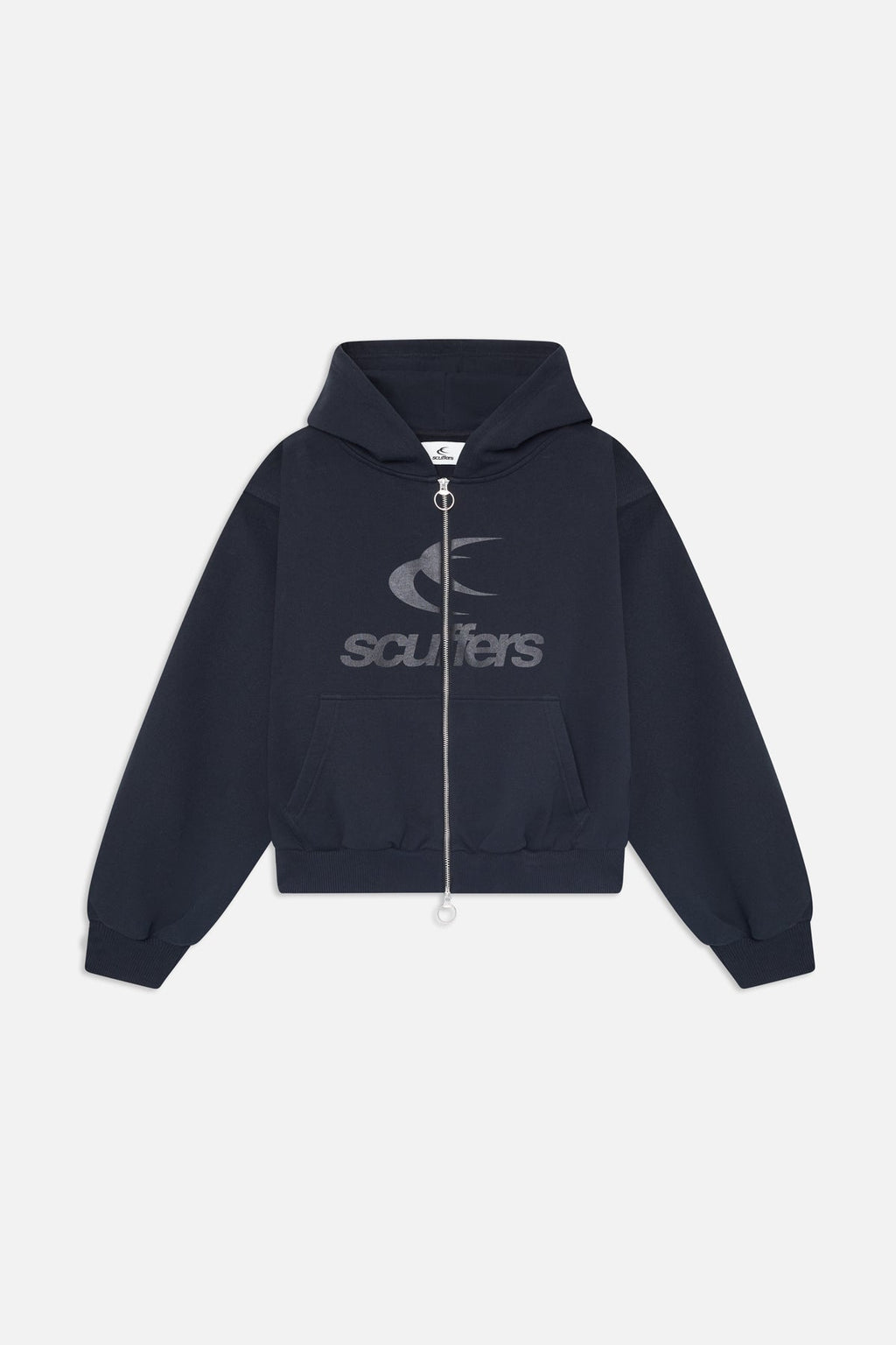 Logo Black Zipped Hoodie
