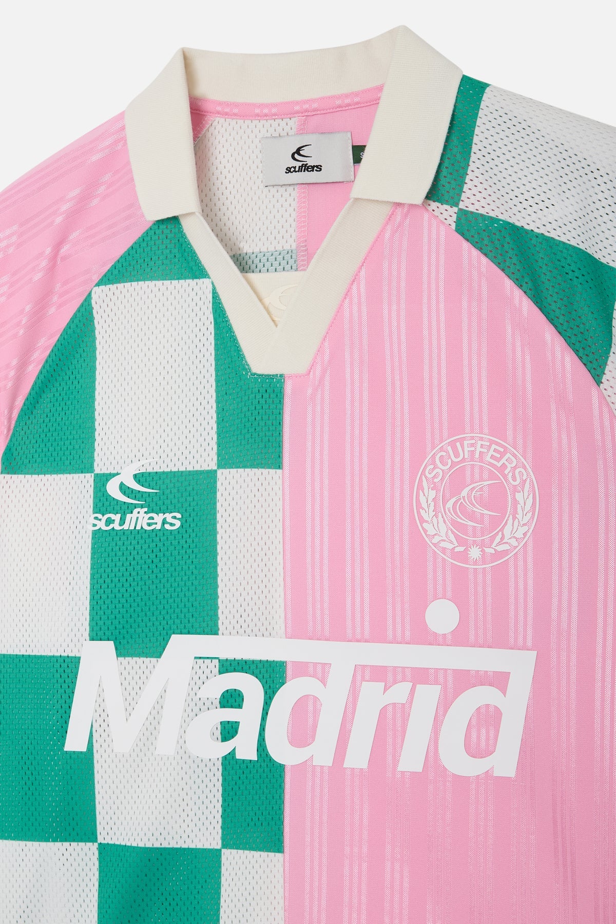 Madrid Pink & Checkered Football T-Shirt