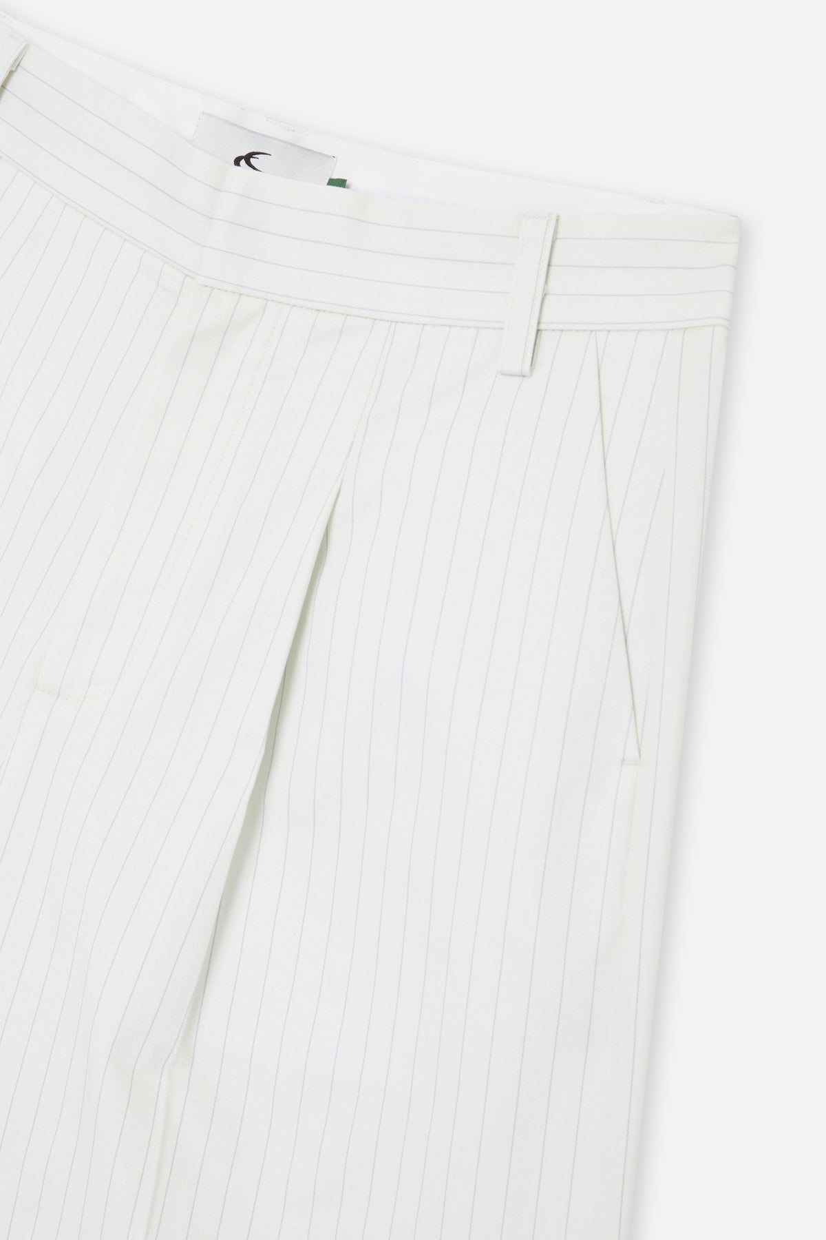 Maison Ecru Pinstripe Shorts