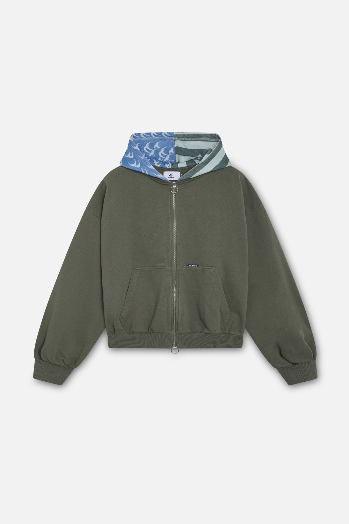 Nowhere Green Zipped Hoodie