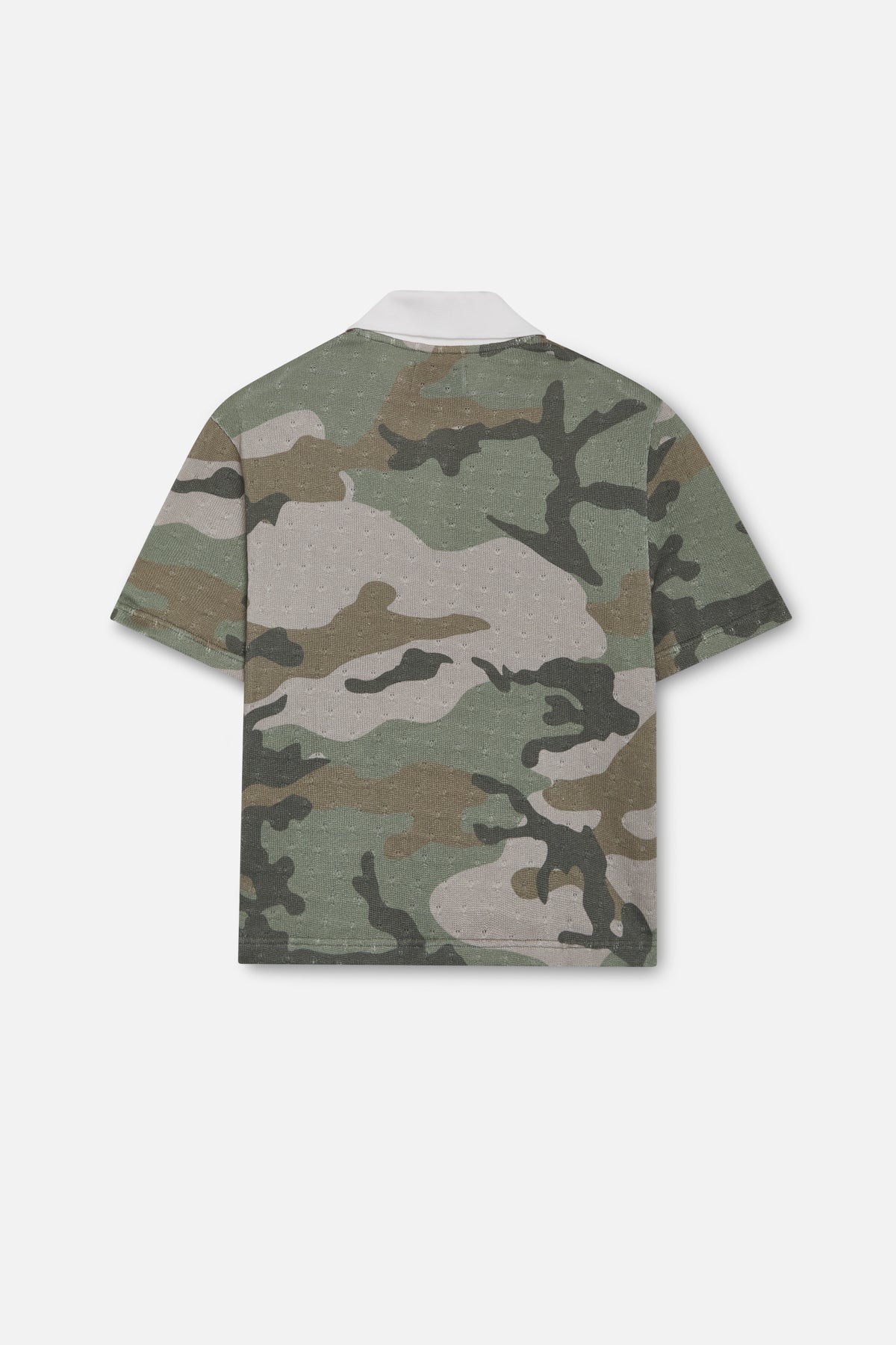Openwork Camo Polo