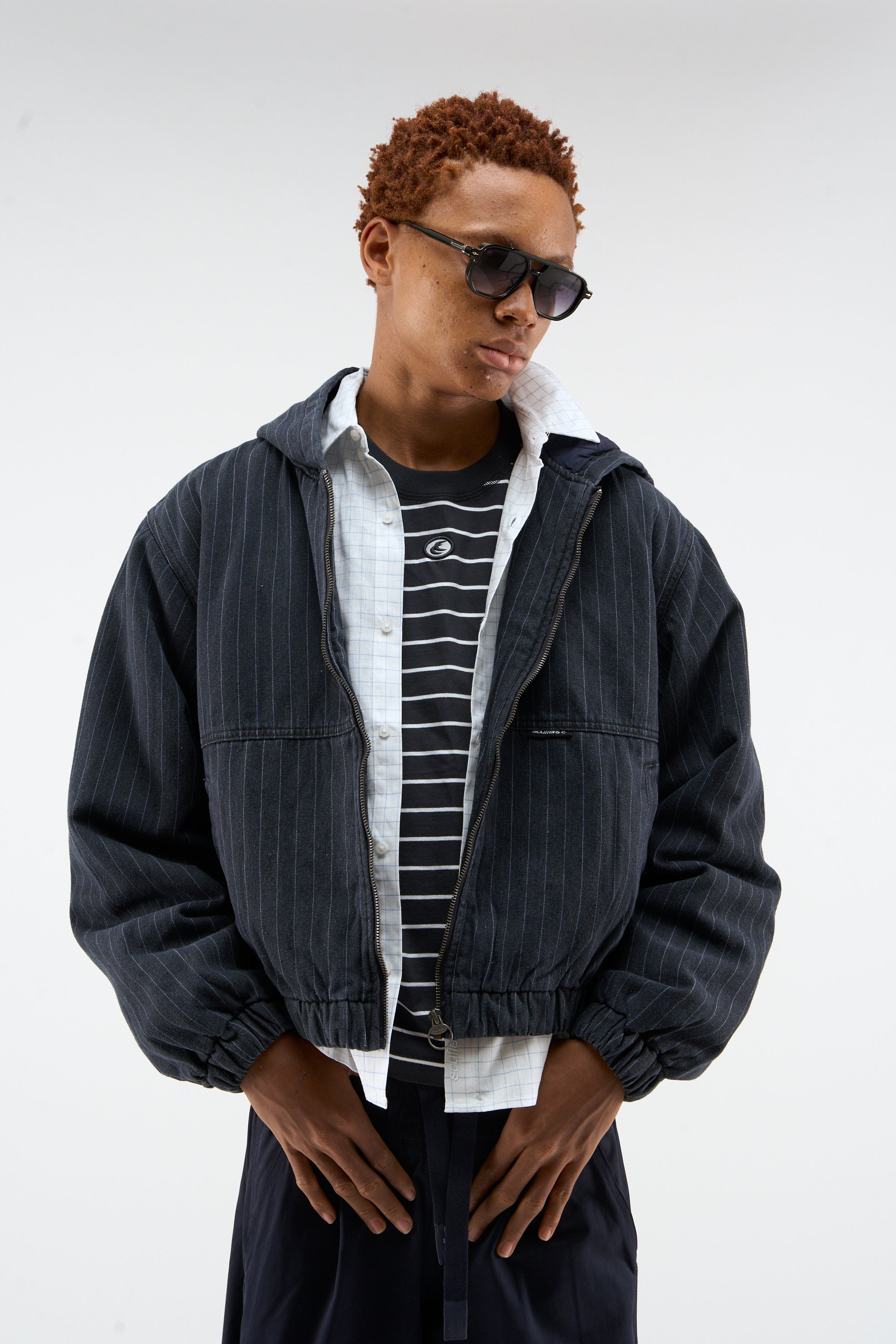 Pinstripe Dark Work Jacket