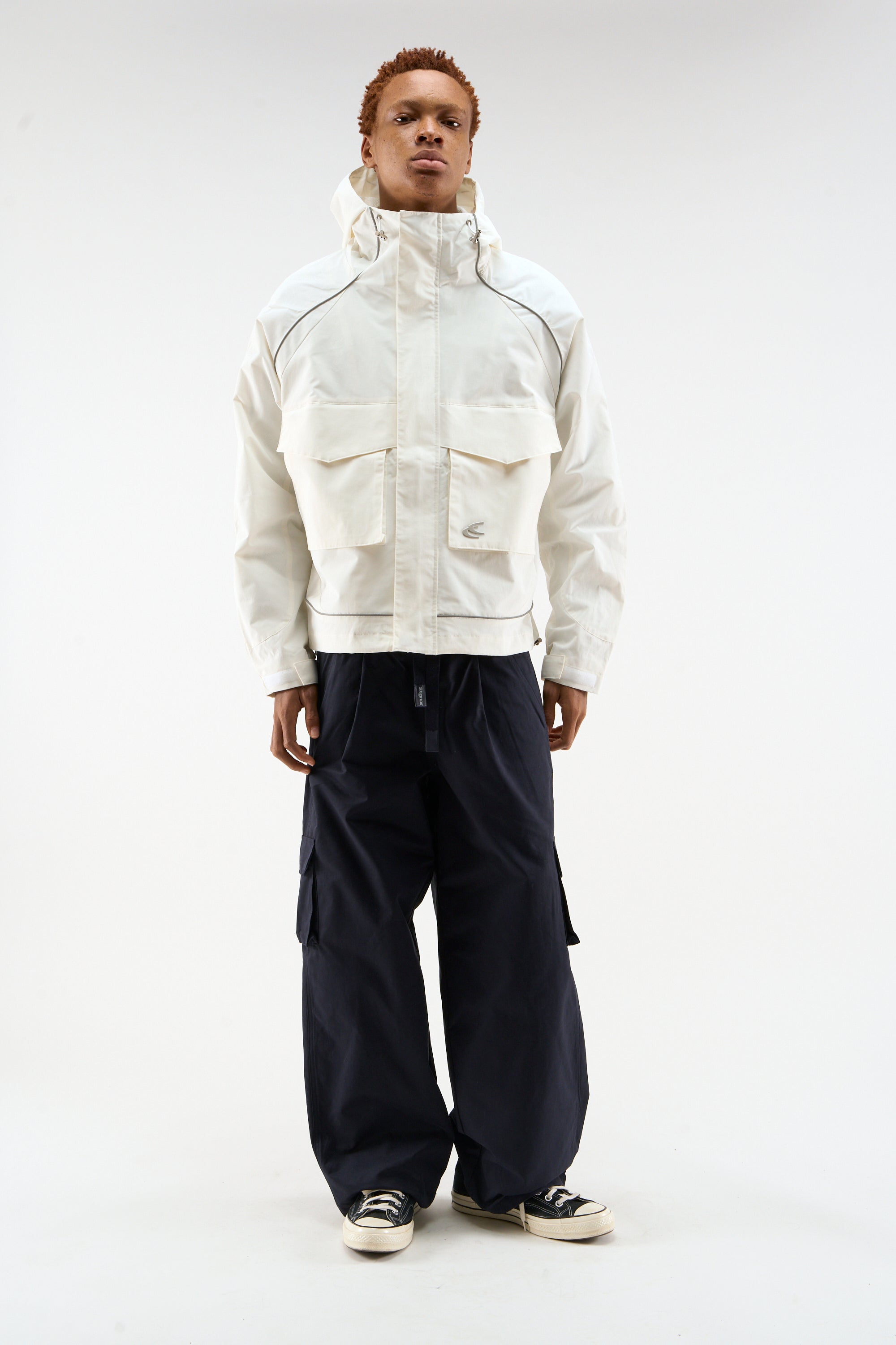 Essential White Windbreaker