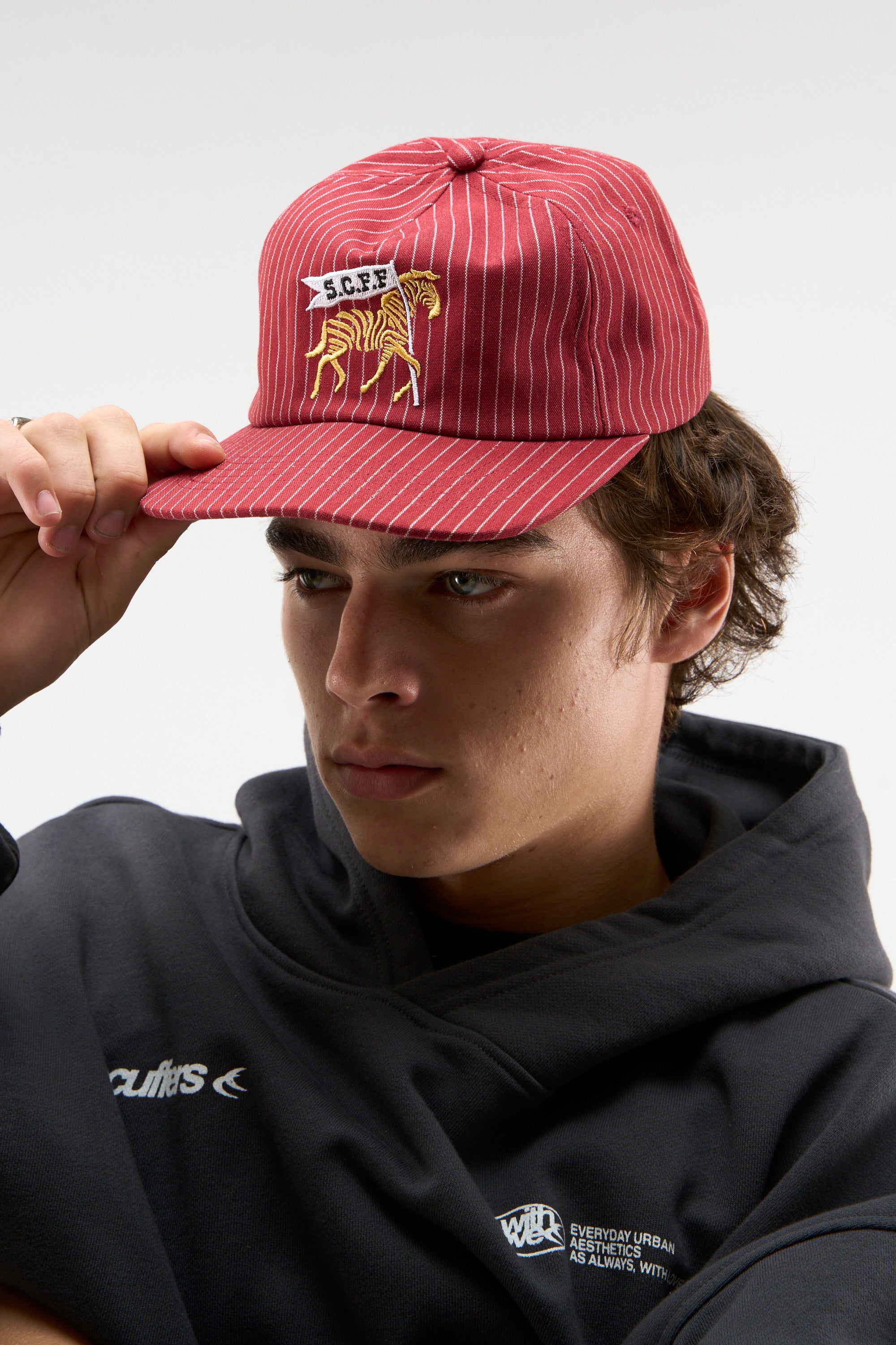 Pinstripe Burgundy Cap