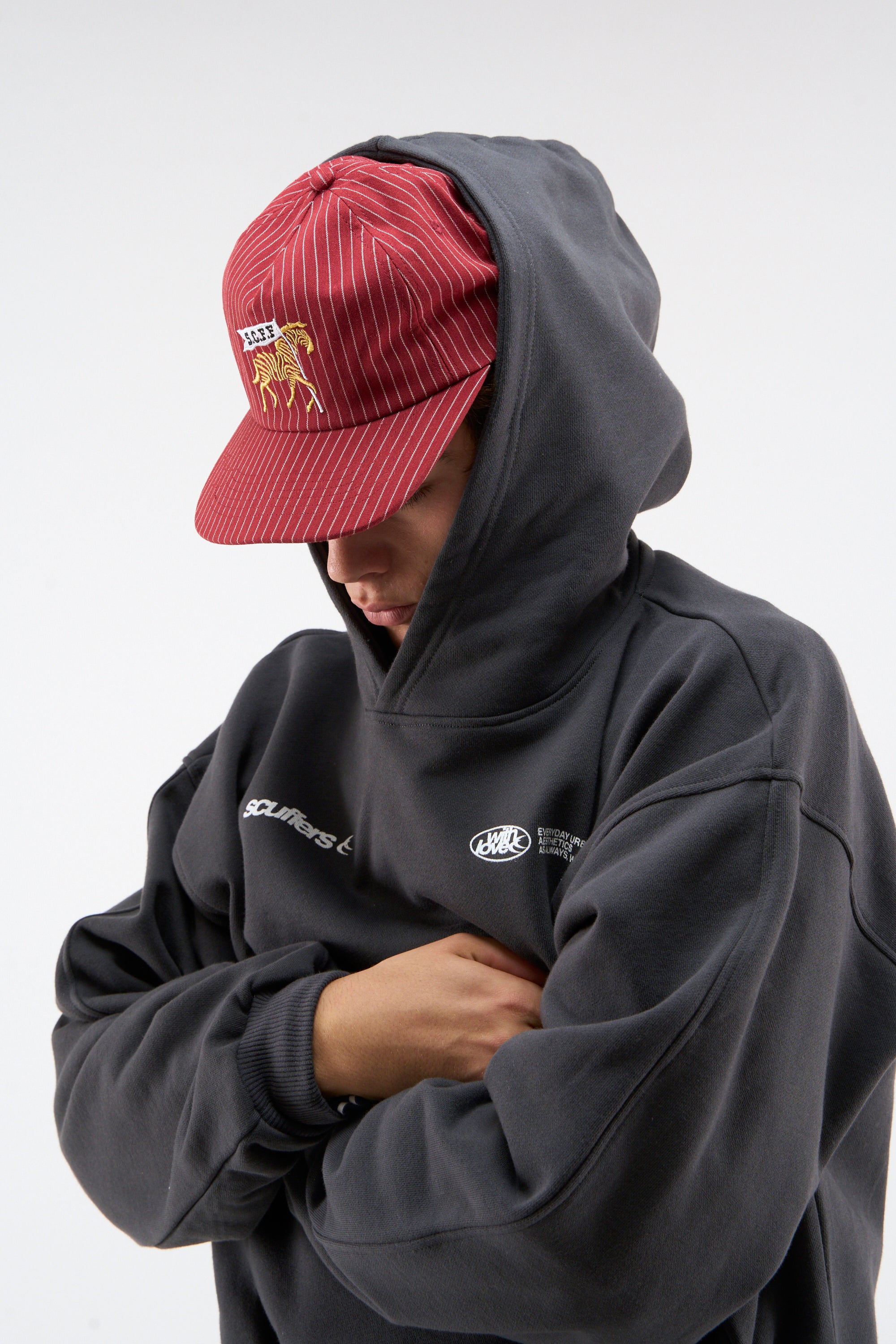 Pinstripe Burgundy Cap