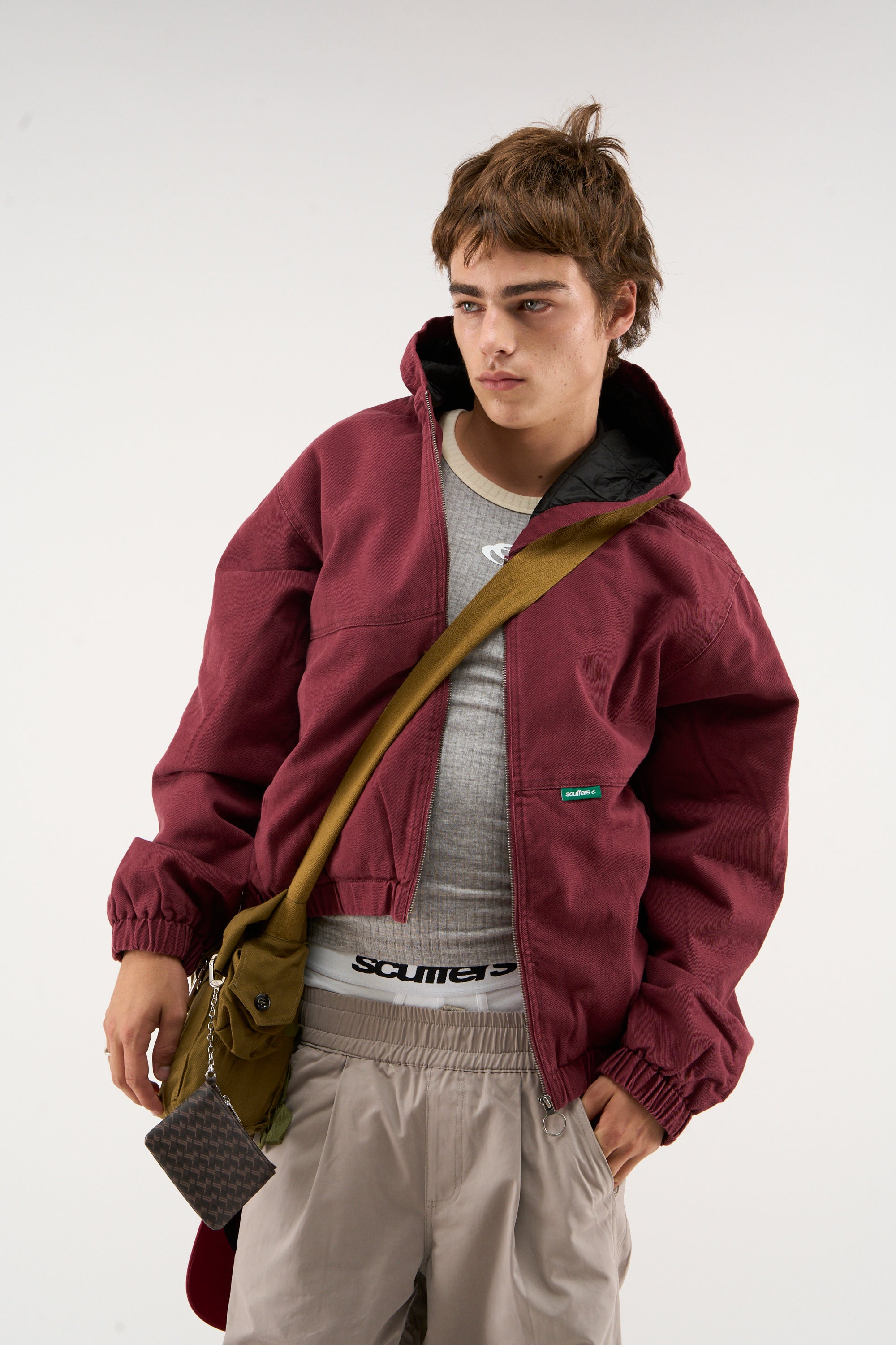 Stained Burgundy Work Jacket