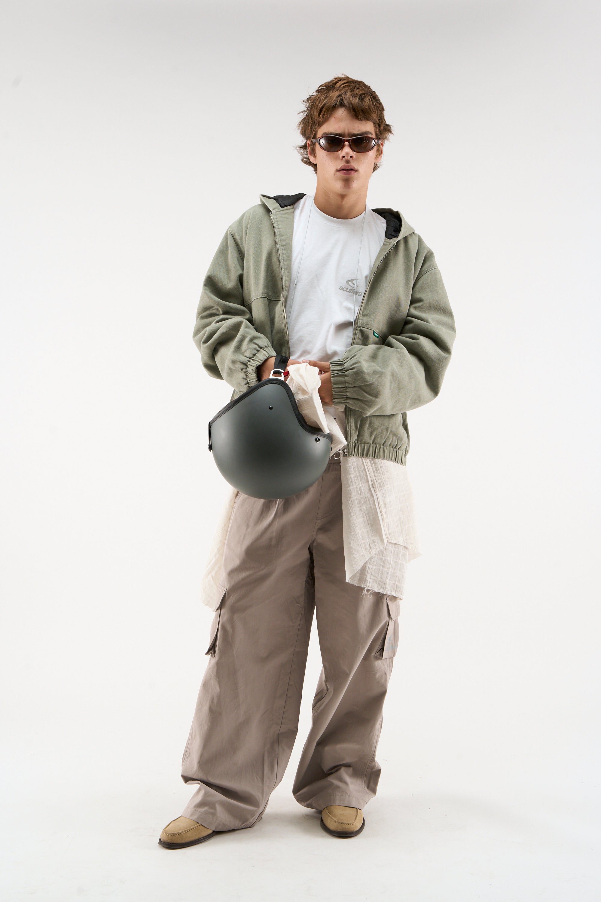 Stained Light Green Work Jacket