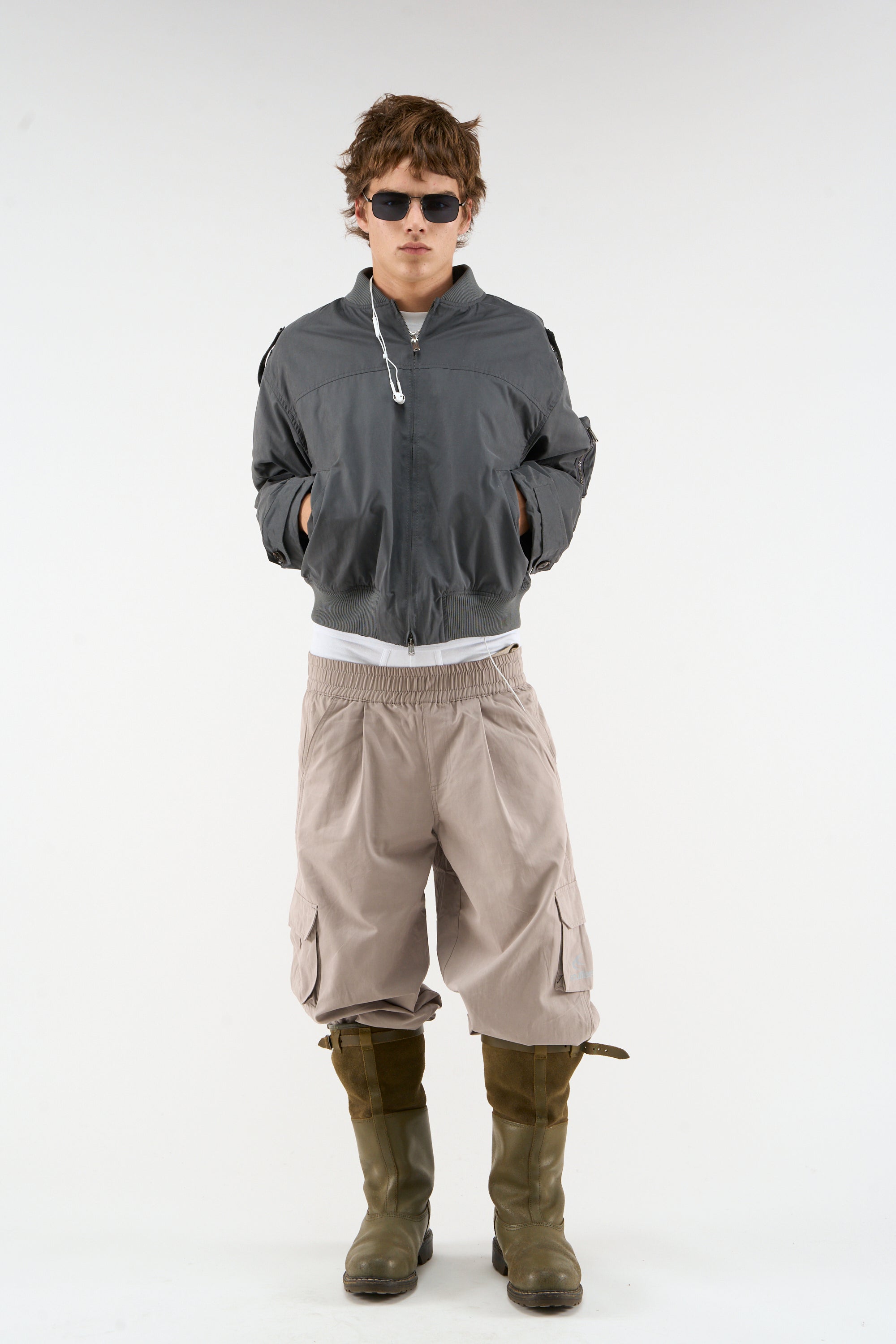 London Dark Grey Bomber Jacket