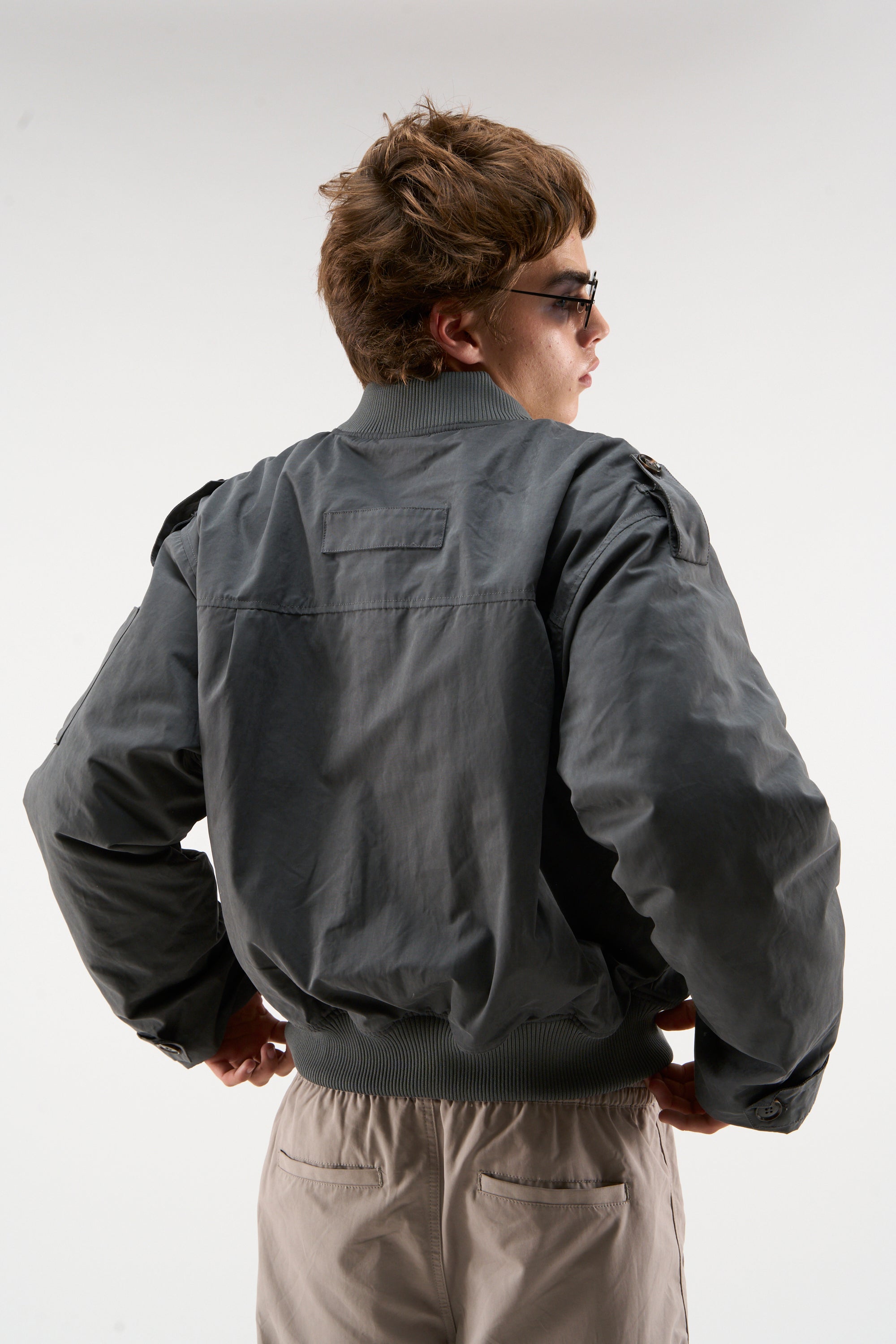 London Dark Grey Bomber Jacket