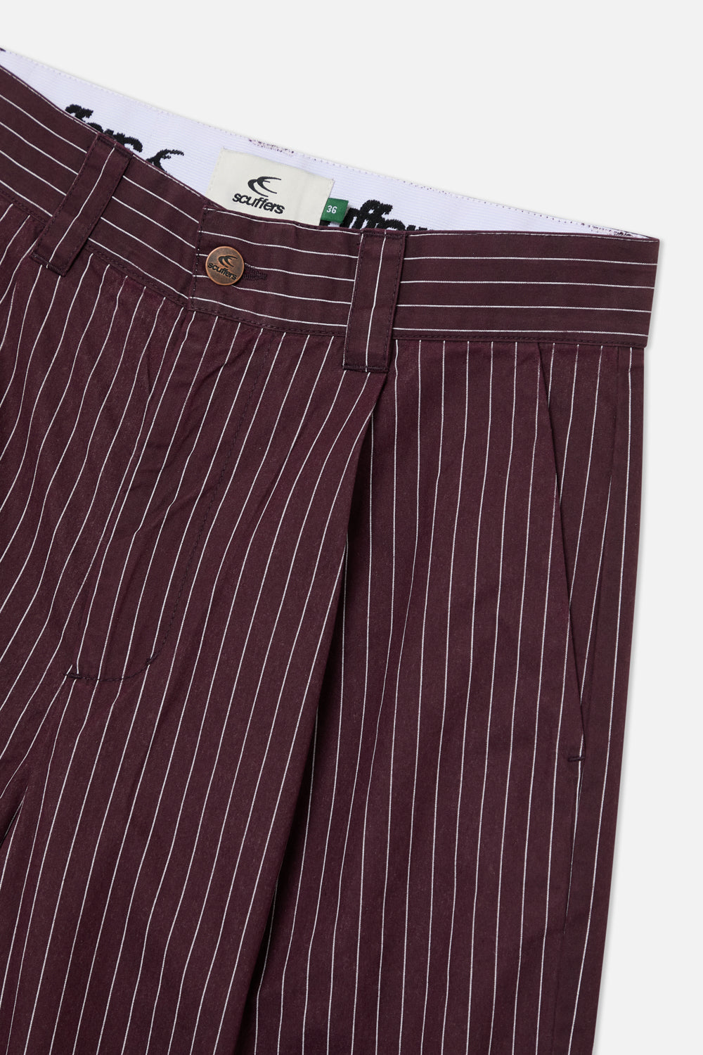 Pinstripe Burgundy Pants