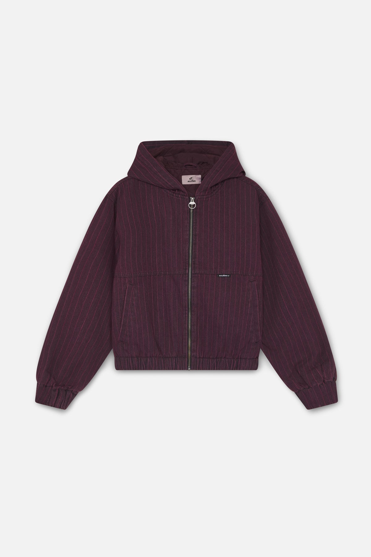 Pinstripe Burgundy Work Jacket
