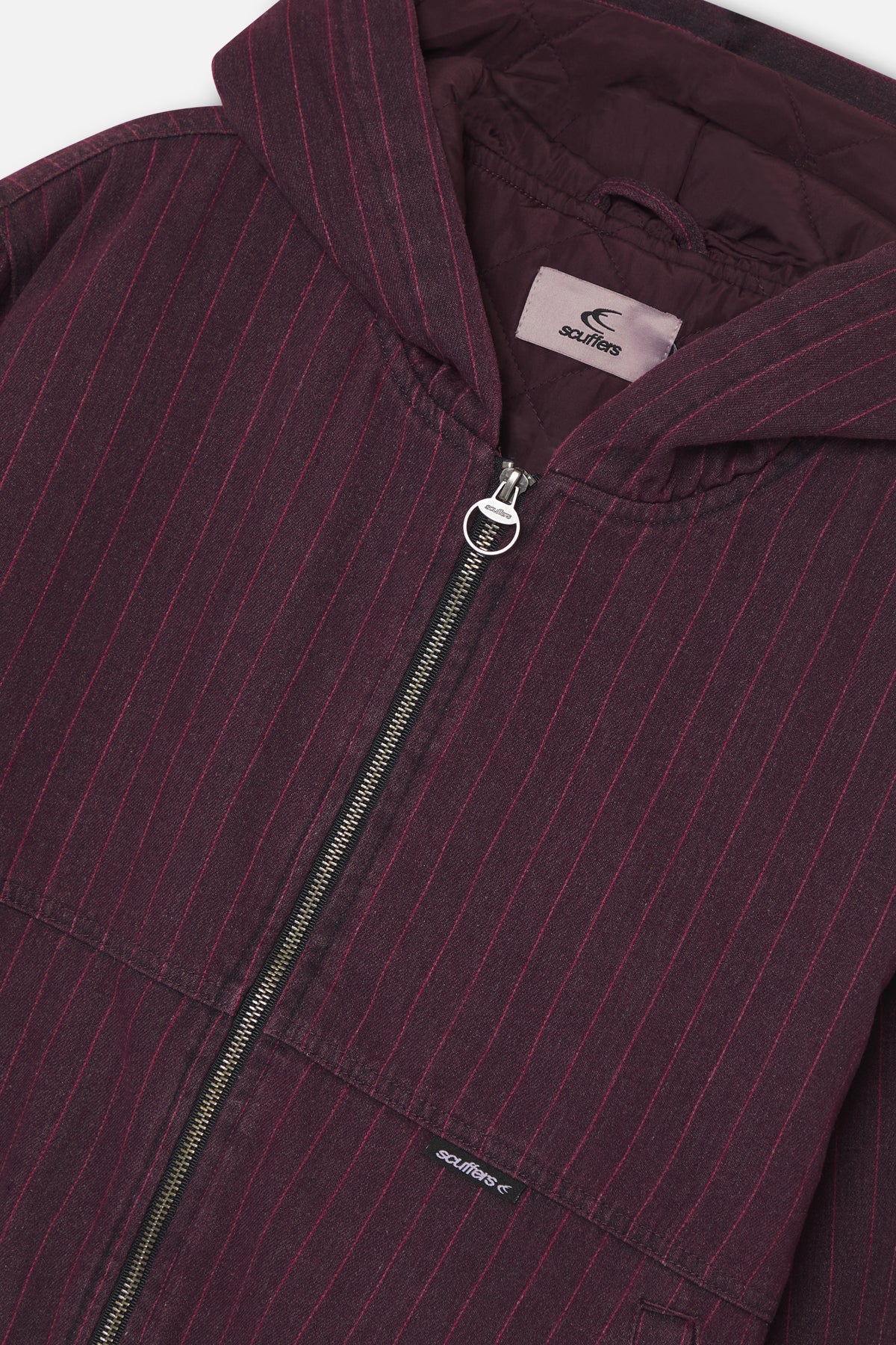 Pinstripe Burgundy Work Jacket