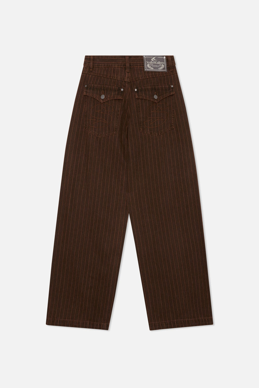 Pinstripe Carrie Brown Pants