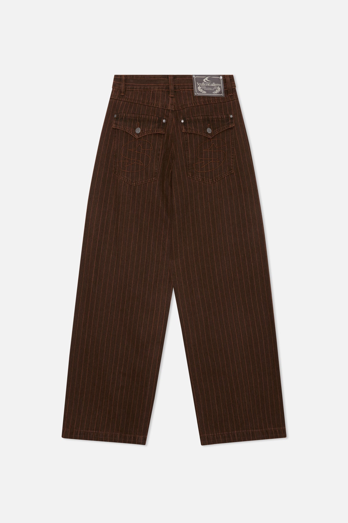 Pinstripe Carrie Brown Pants