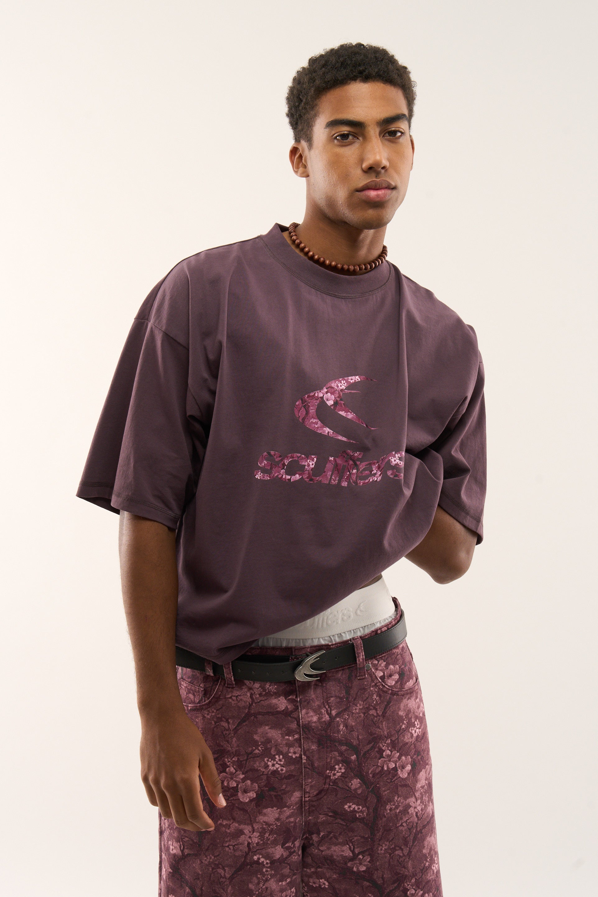 Real Flower Burgundy T-Shirt