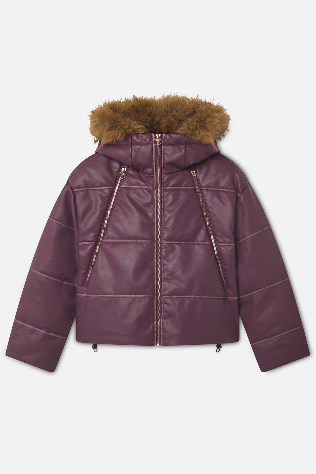 Raw Burgundy Puffer Jacket