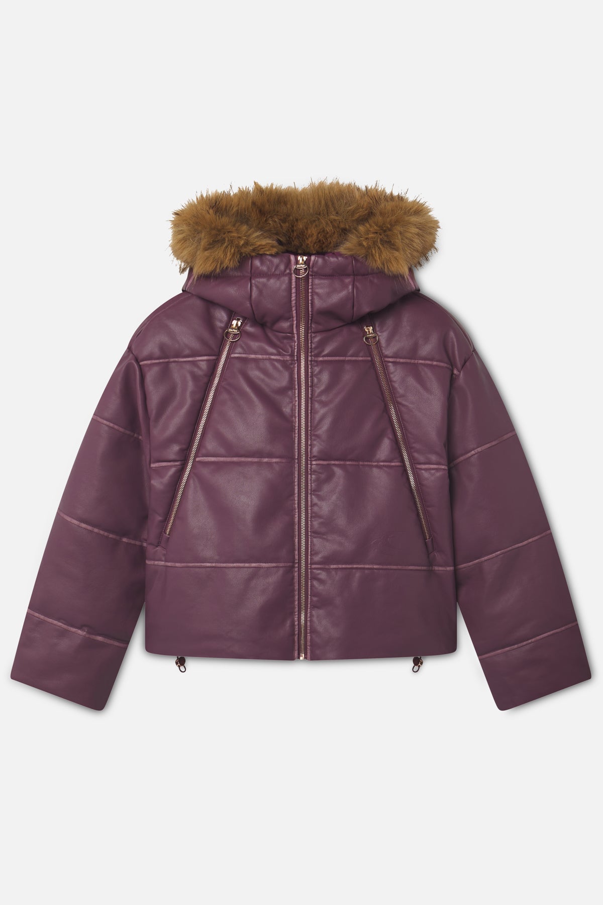 Raw Burgundy Puffer Jacket