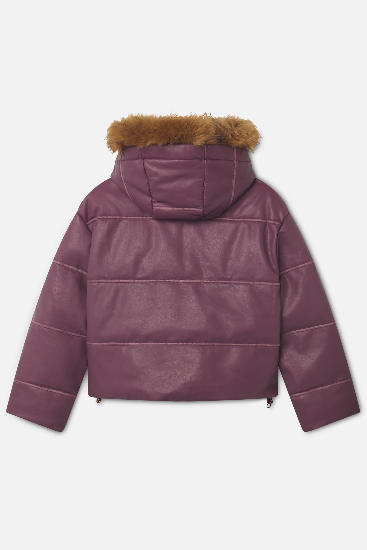 Raw Burgundy Puffer Jacket