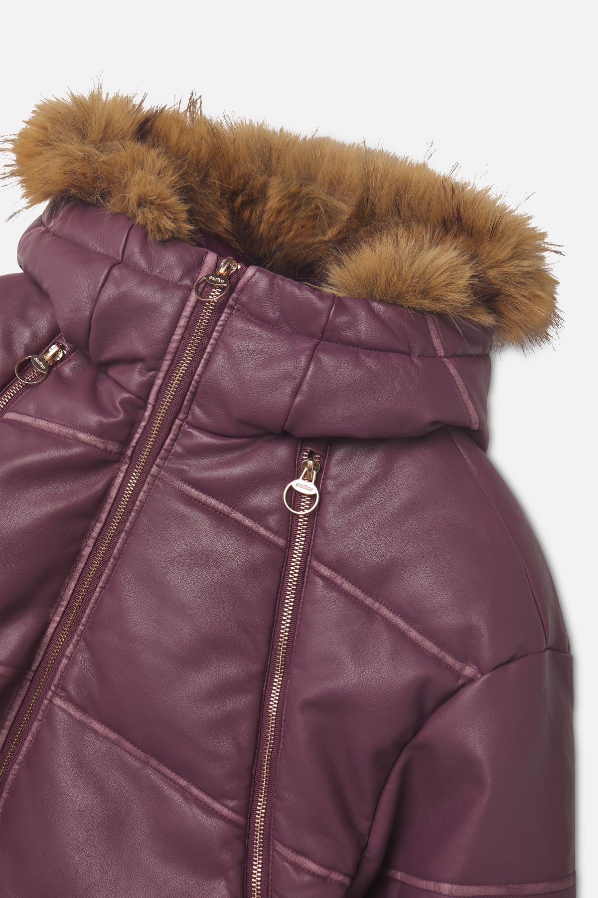 Raw Burgundy Puffer Jacket